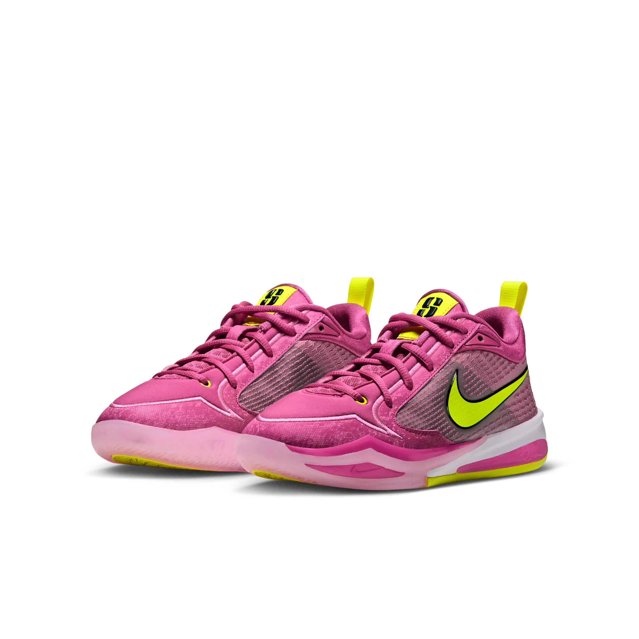 Nike Sabrina 4 "Limelight Glow" Grade School Kids' Basketball Shoe - PINK