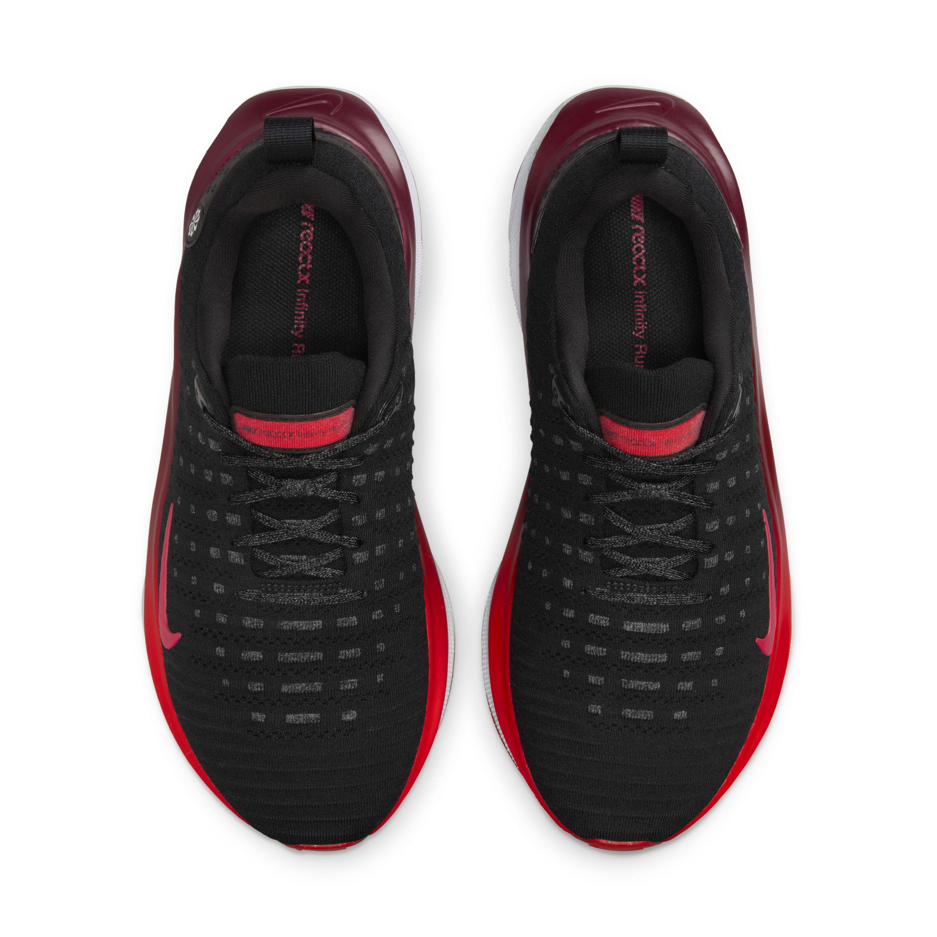 Nike InfinityRN 4 "Black/Team Red/White/Fire Red" Men's Wide Running Shoe - BLACK/RED/WHITE/RED Thumbnail View 4