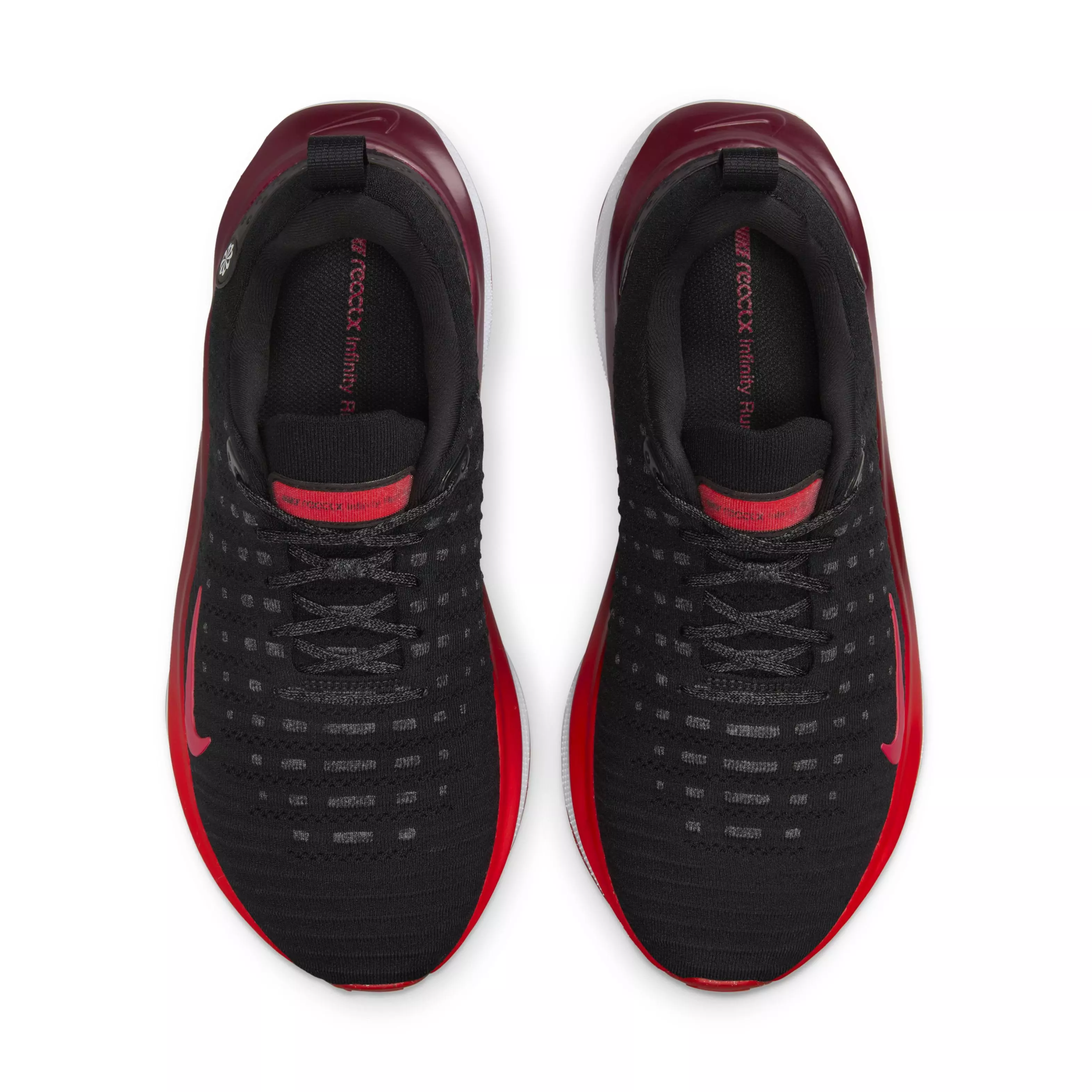 Nike InfinityRN 4 "Black/Team Red/White/Fire Red" Men's Wide Running Shoe - BLACK/RED/WHITE/RED