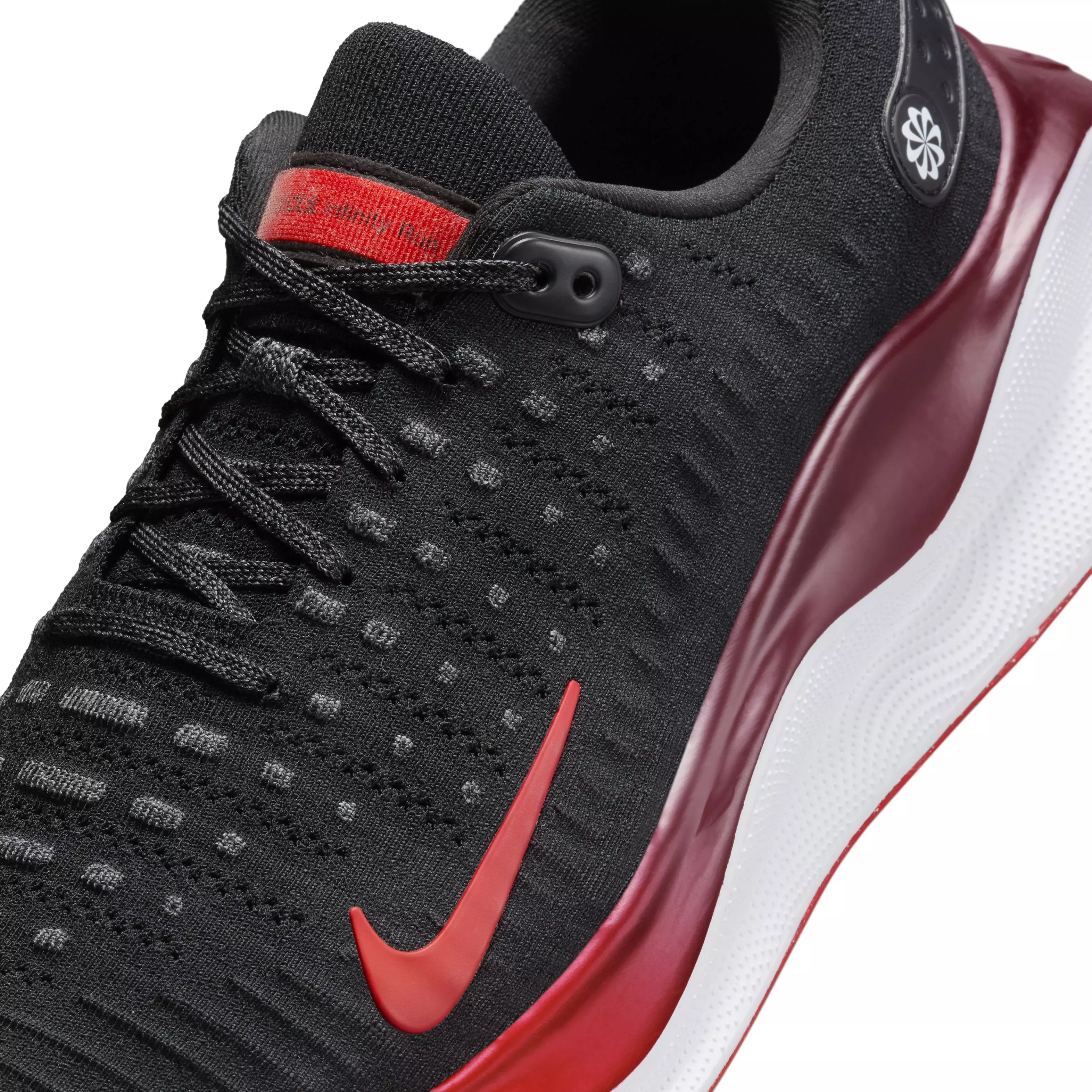 Nike InfinityRN 4 "Black/Team Red/White/Fire Red" Men's Wide Running Shoe - BLACK/RED/WHITE/RED