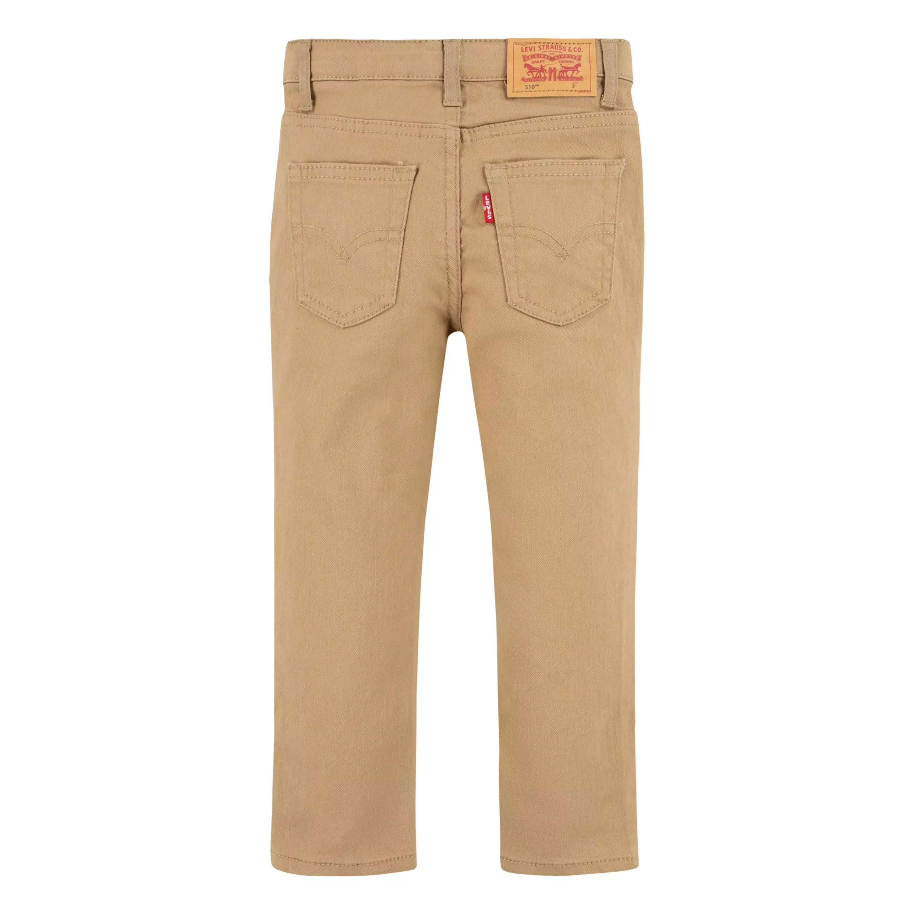 Levi's 510 Eco Performance Skinny Fit Lt Wash Toddler Boys' Khaki Denim Jeans - KHAKI