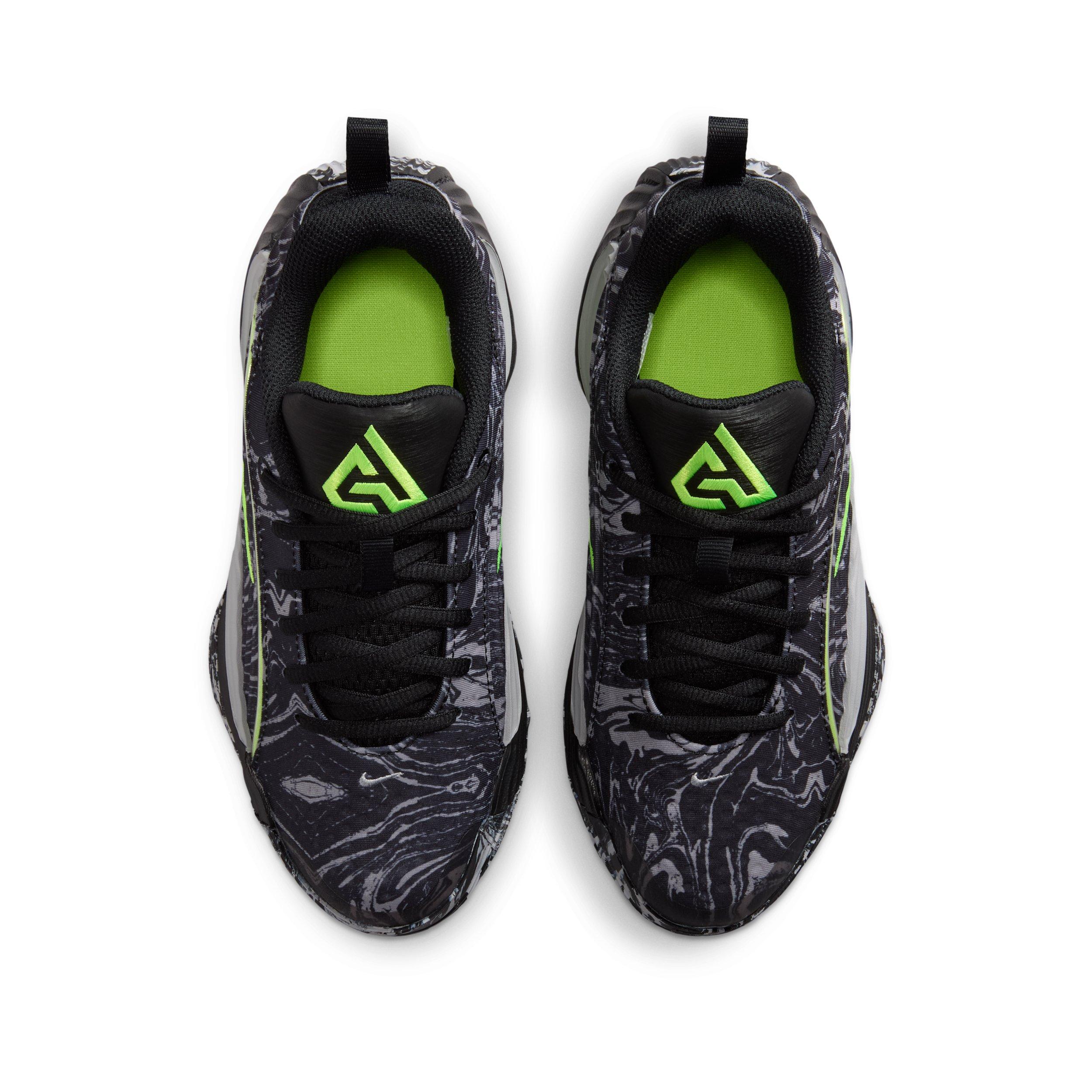 Nike Giannis Immortality 5 "Black/Light Smoke Grey/Volt" Grade School Boys' Basketball Shoe - BLACK/LT GREY/VOLT
