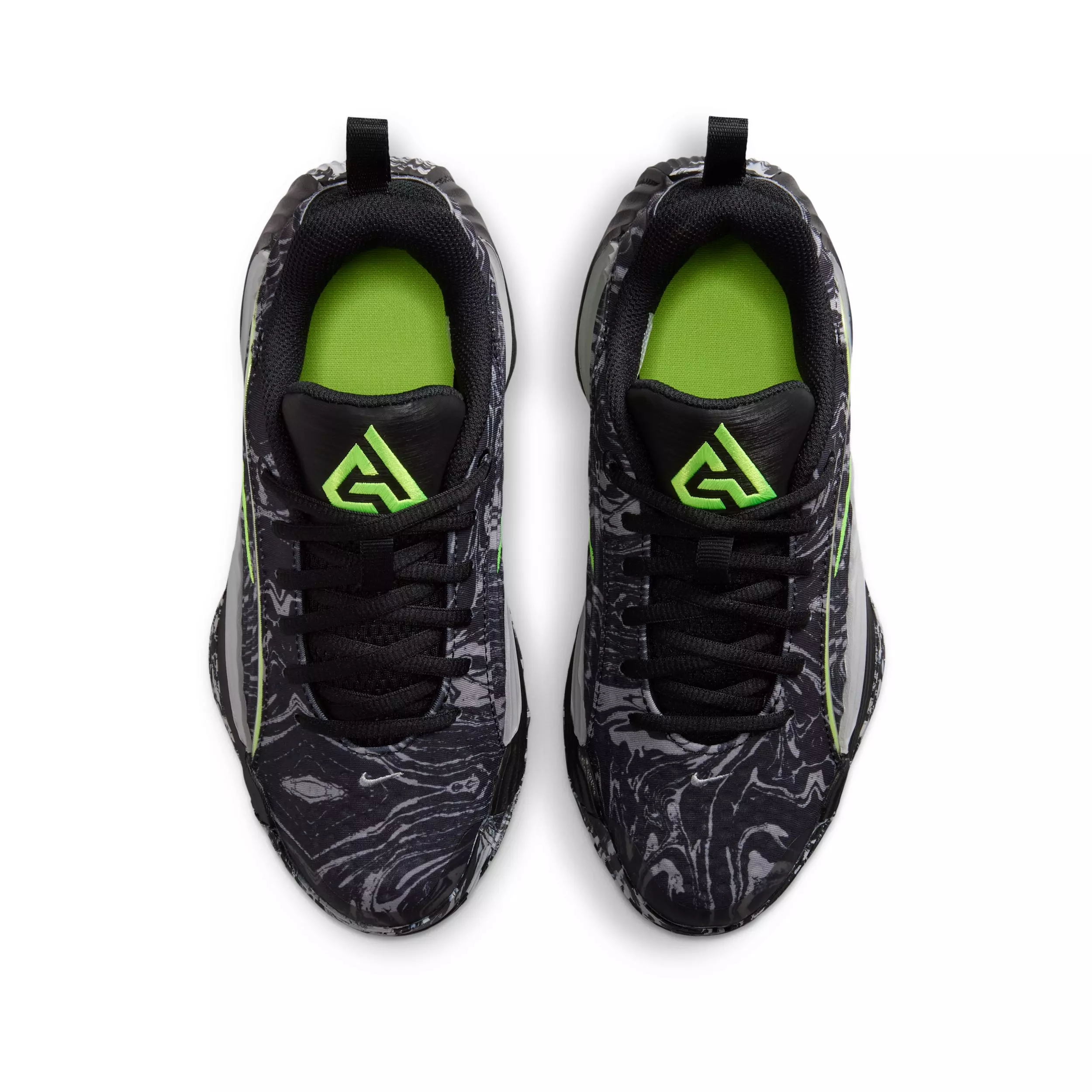 Nike Giannis Immortality 5 "Black/Light Smoke Grey/Volt" Grade School Boys' Basketball Shoe - BLACK/LT GREY/VOLT