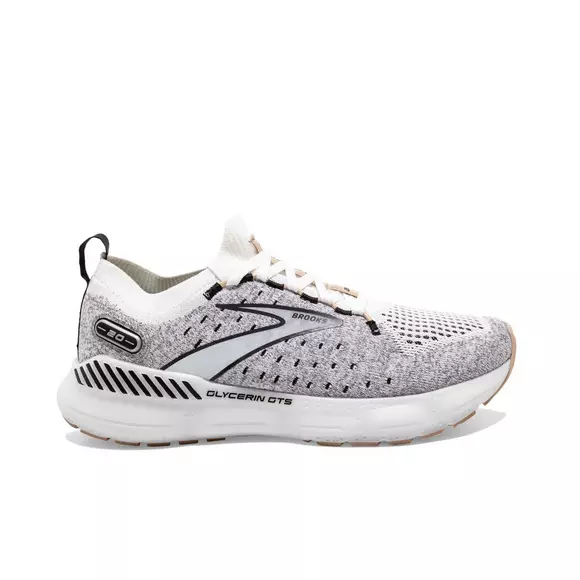Brooks Glycerin StealthFit GTS 20 "White/Black/Cream" Women\'s Running Shoe View 1