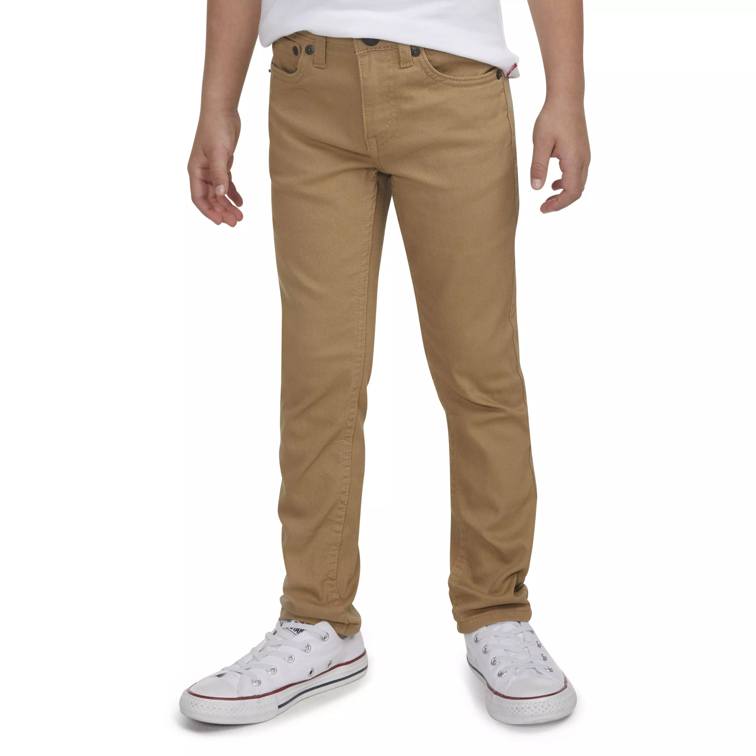 Levi's 510 Eco Performance Skinny Fit Lt Wash Little Boys' Khaki Denim Jeans - KHAKI