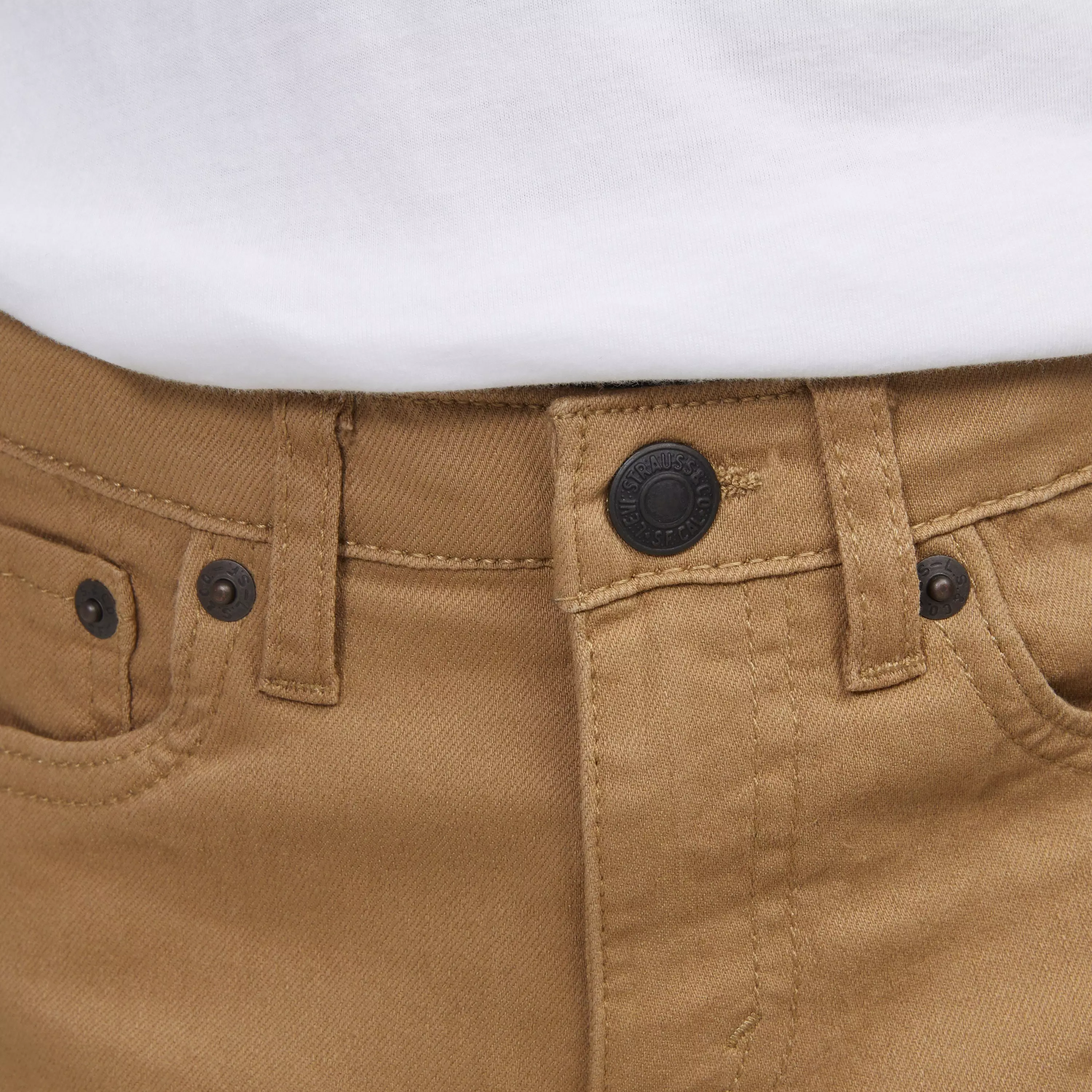 Levi's 510 Eco Performance Skinny Fit Lt Wash Little Boys' Khaki Denim Jeans - KHAKI