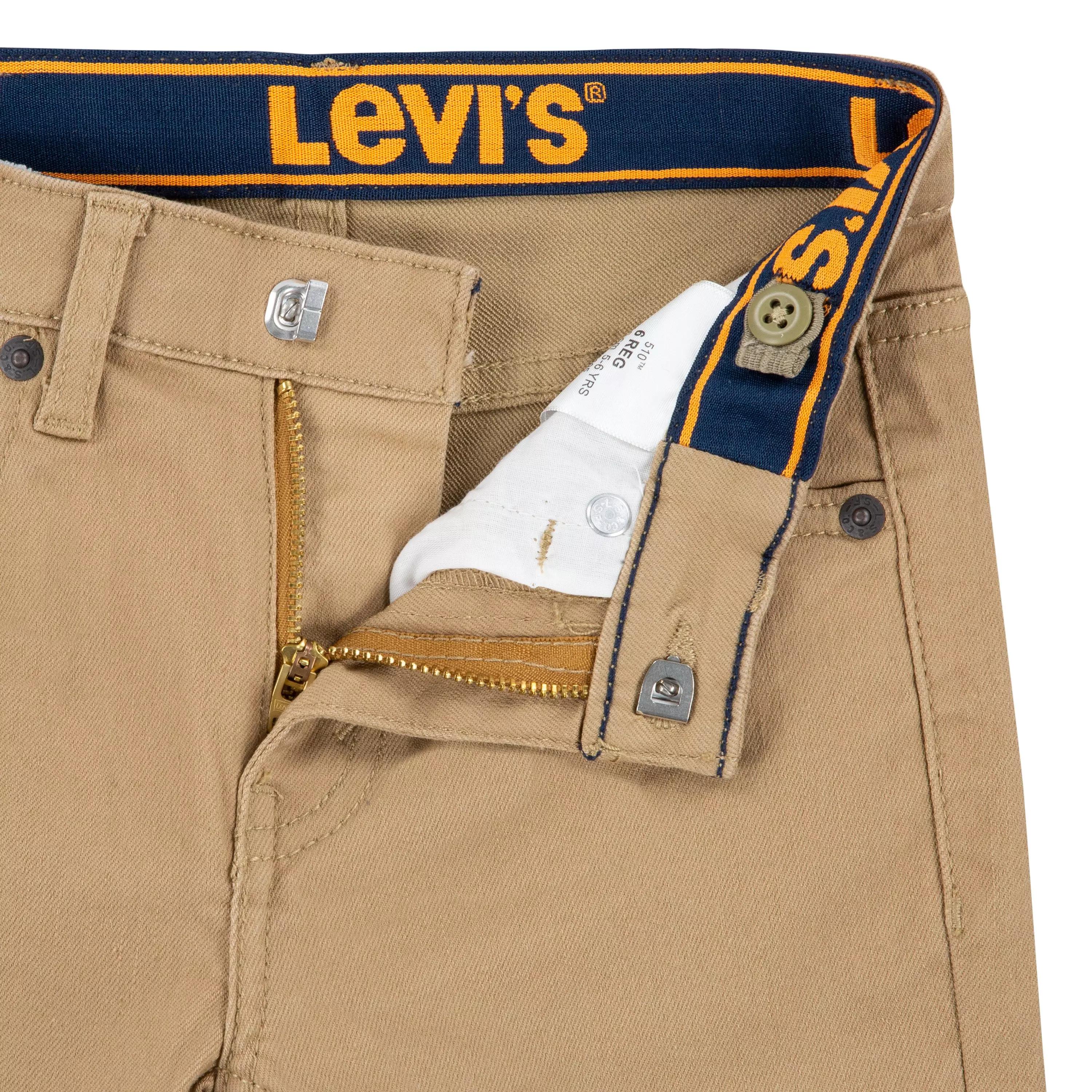Levi's 510 Eco Performance Skinny Fit Lt Wash Little Boys' Denim Jeans - Khaki - KHAKI
