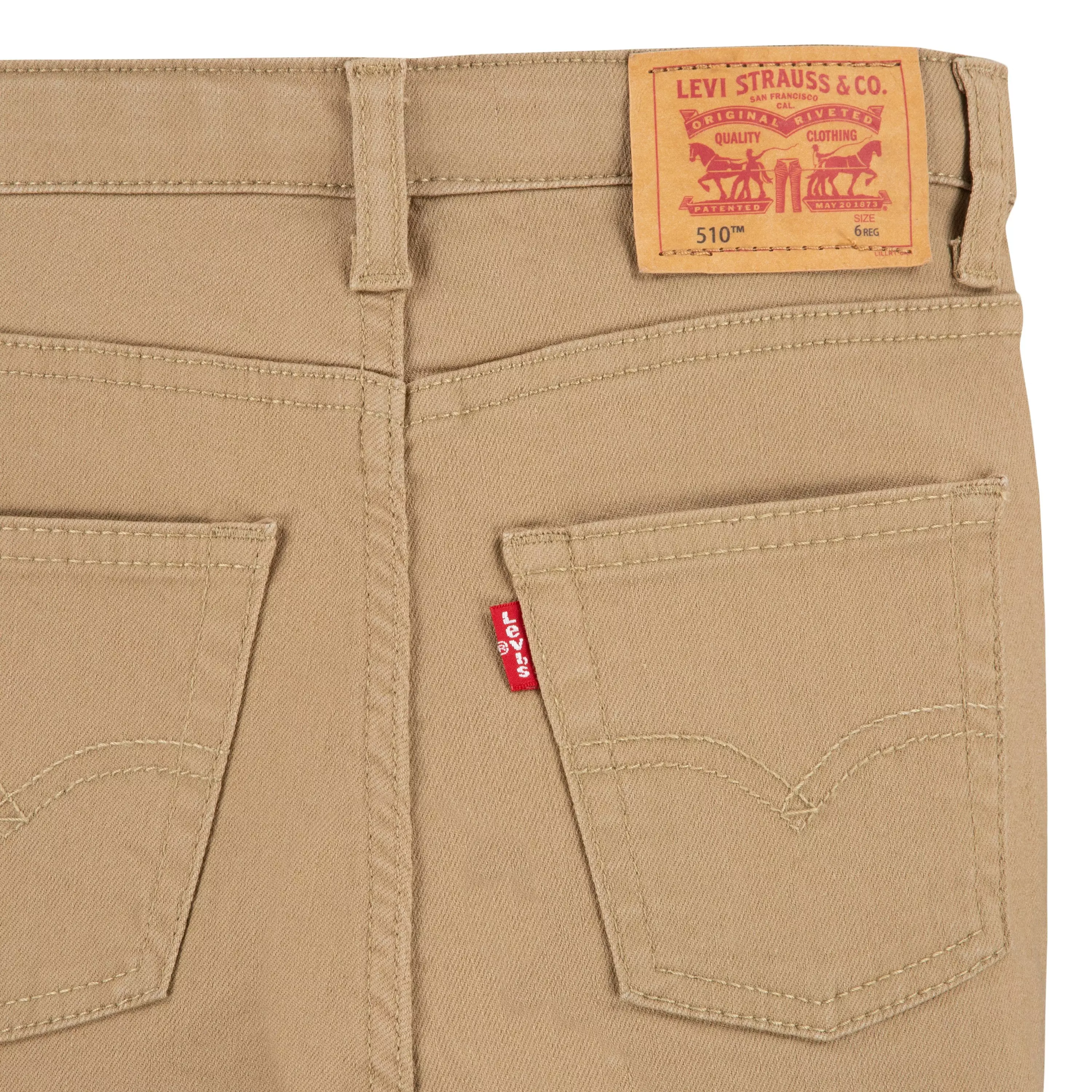 Levi's 510 Eco Performance Skinny Fit Lt Wash Little Boys' Denim Jeans - Khaki - KHAKI