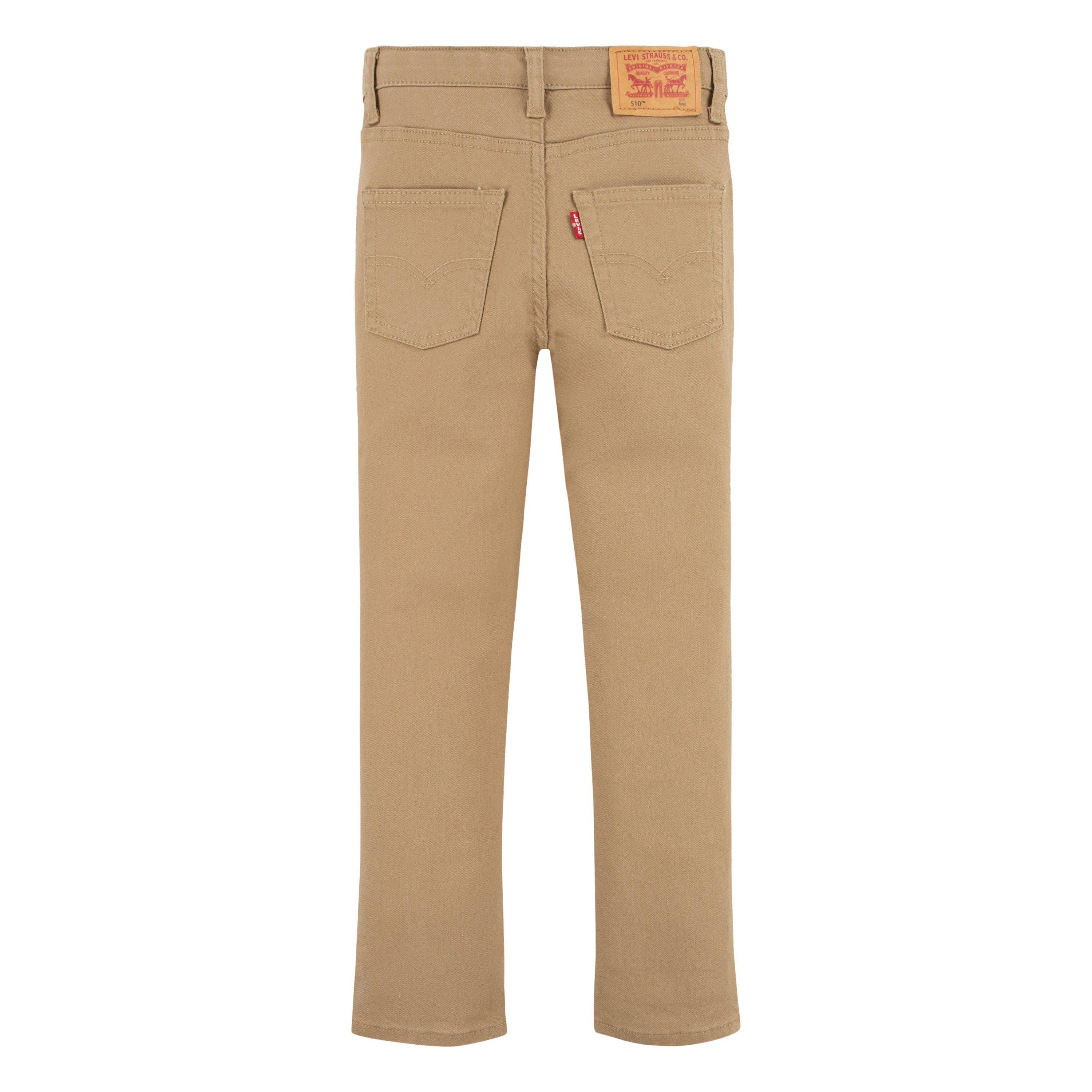 Levi's 510 Eco Performance Skinny Fit Lt Wash Little Boys' Khaki Denim Jeans - KHAKI Thumbnail View 8