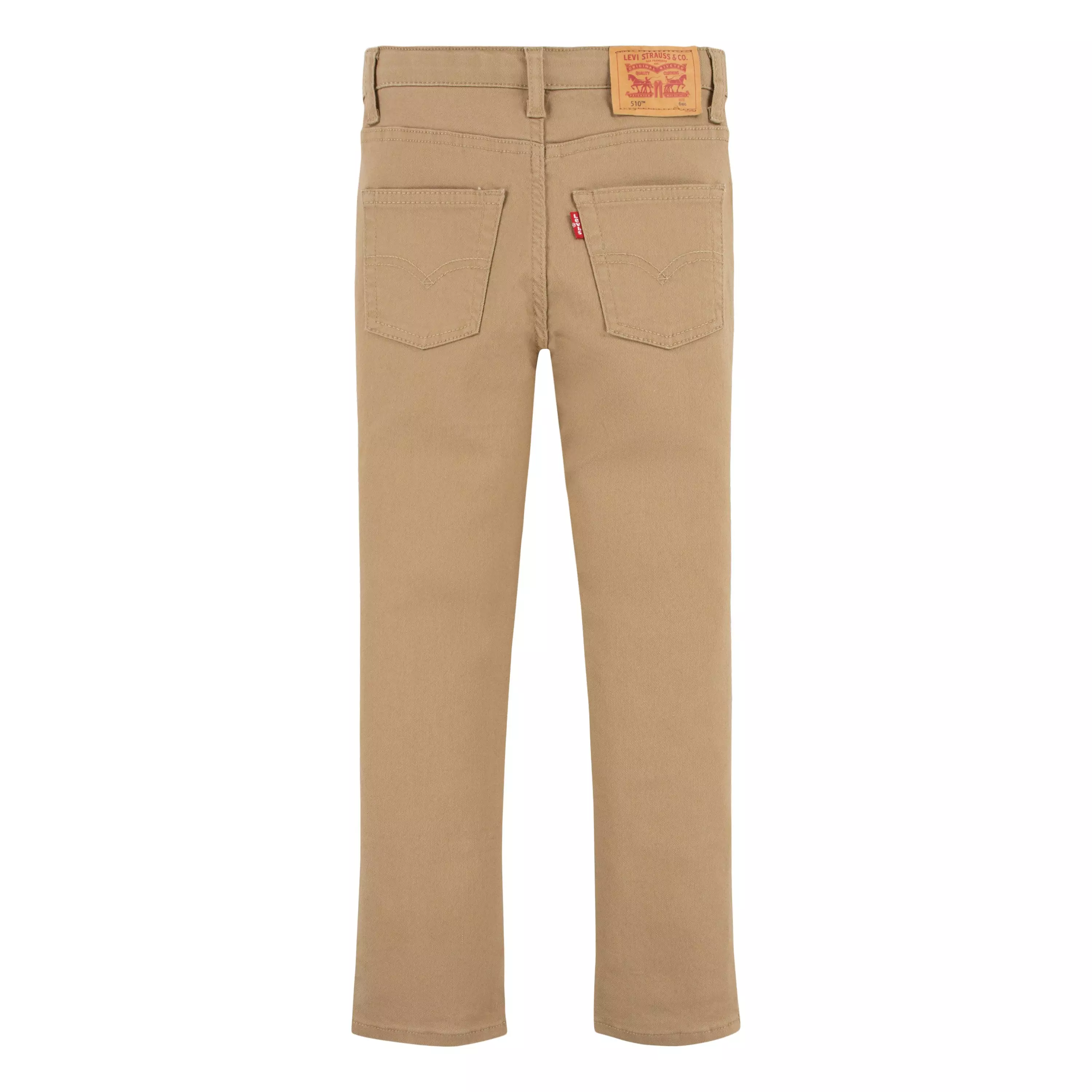 Levi's 510 Eco Performance Skinny Fit Lt Wash Little Boys' Khaki Denim Jeans - KHAKI