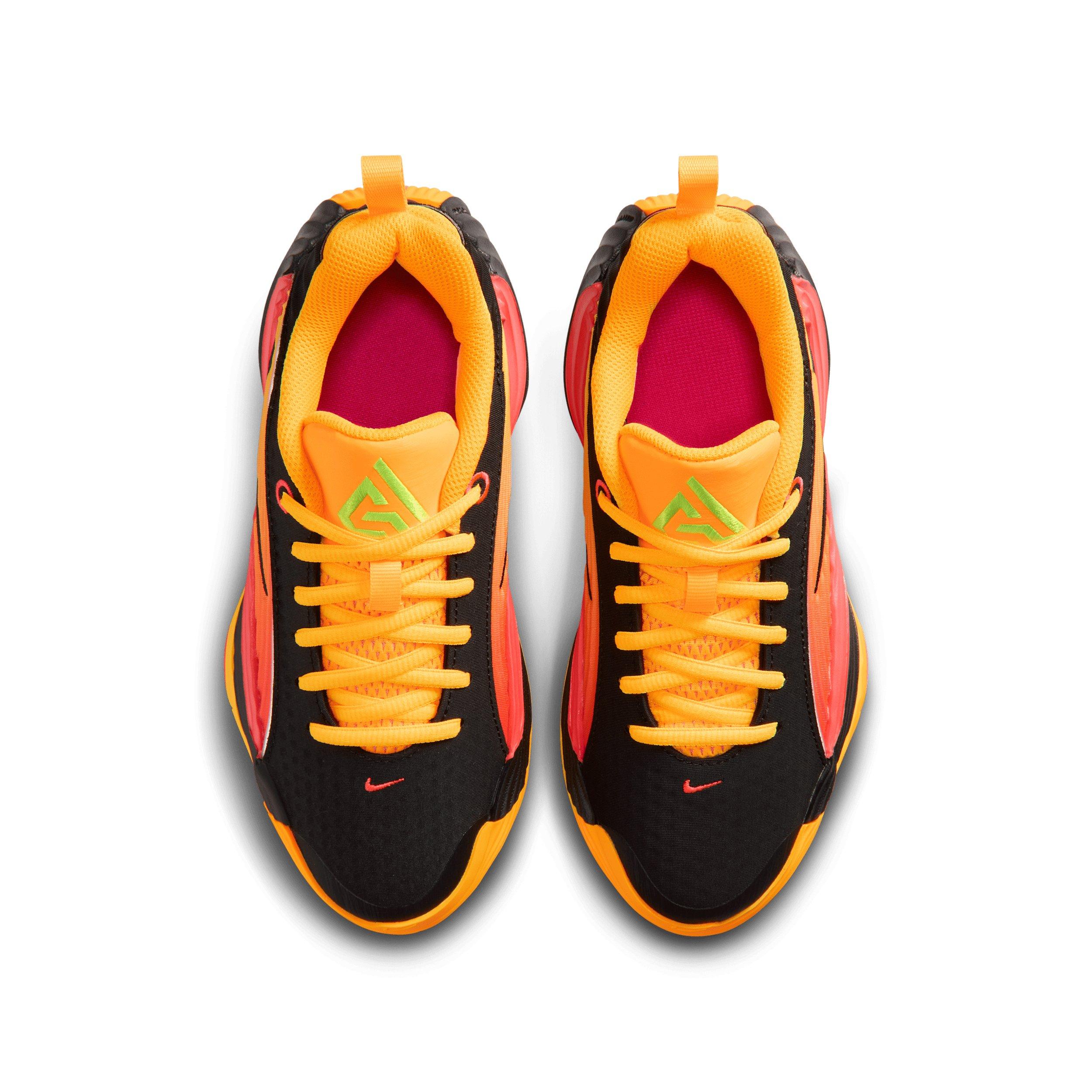 Nike Giannis Immortality 5 "Laser Crimson/Orange/Black/Silver" Grade School Boys' Basketball Shoe - CRIMSON/ORANGE/BLACK/SILVER