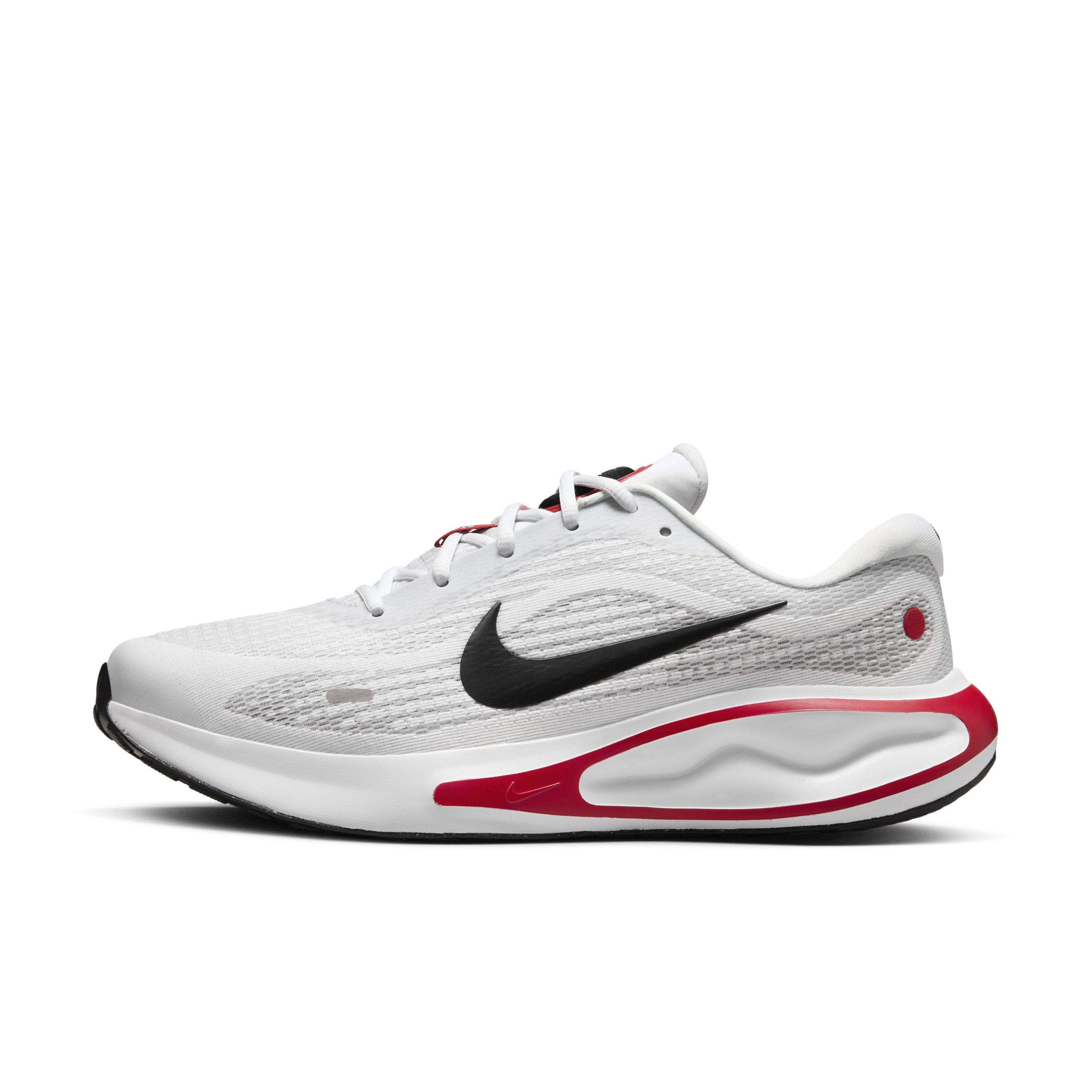 Nike Journey Run "White/Fire Red/Cement Grey/Black" Men's Running Shoe - WHITE/RED/GREY/BLACK Thumbnail View 2