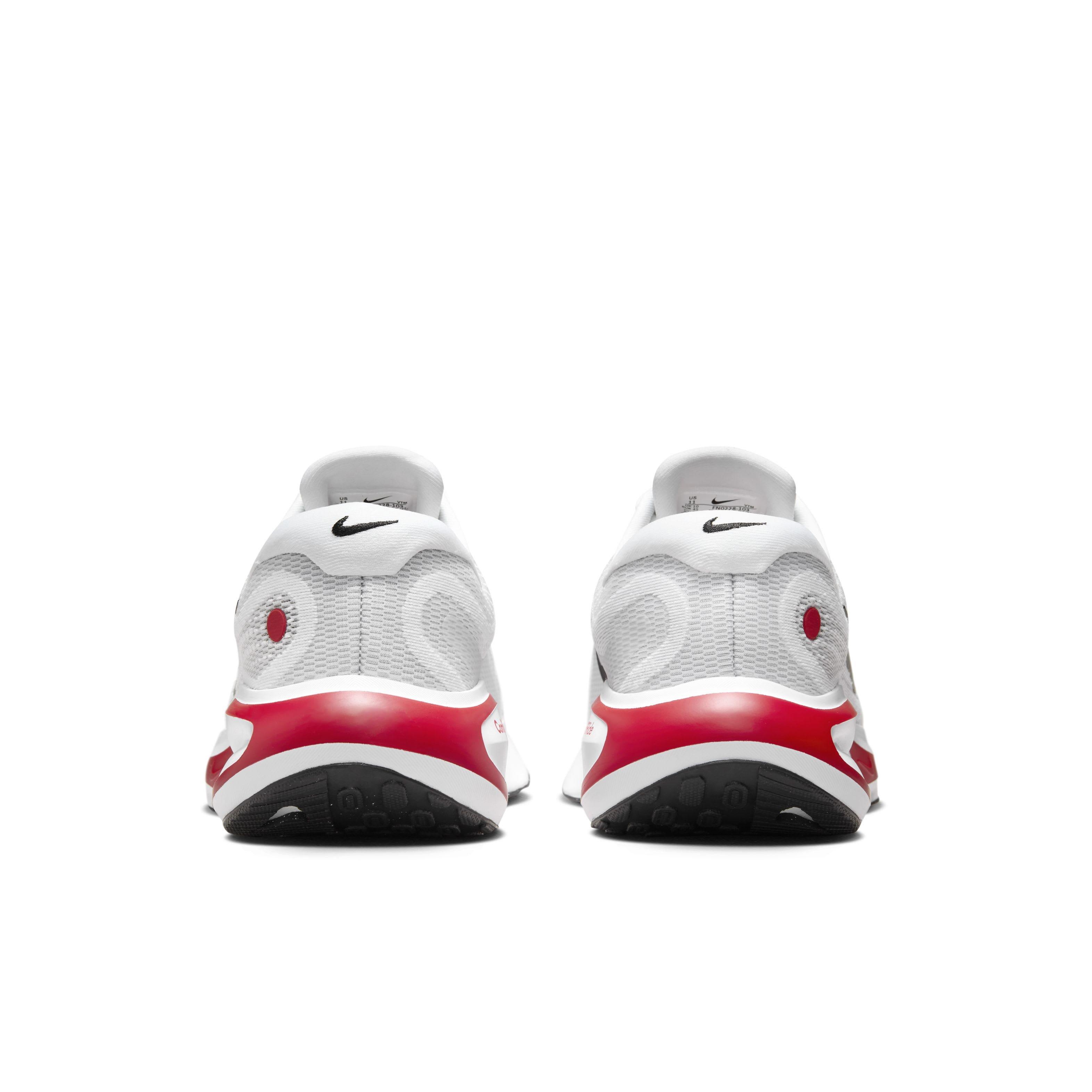 Nike Journey Run "White/Fire Red/Cement Grey/Black" Men's Running Shoe - WHITE/RED/GREY/BLACK Thumbnail View 5