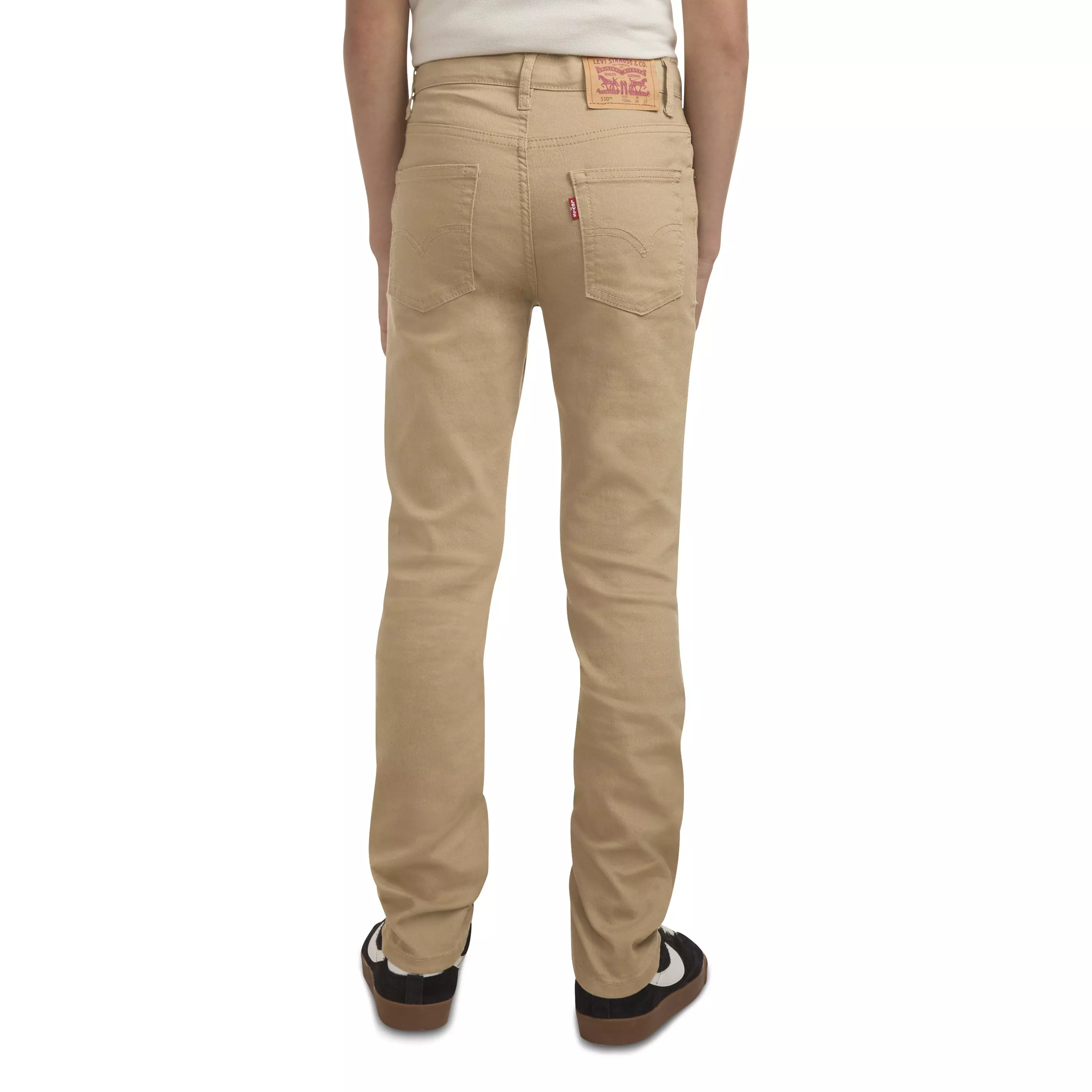Levi's 510 Eco Performance Skinny Fit Lt Wash Big Boys' Khaki Denim Jeans - KHAKI
