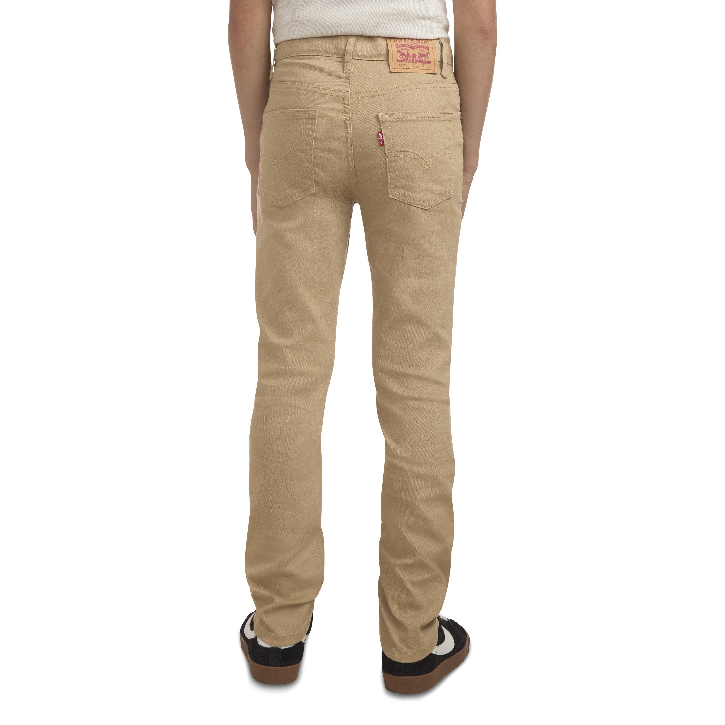 Levi's 510 Eco Performance Skinny Fit Lt Wash Big Boys' Khaki Denim Jeans