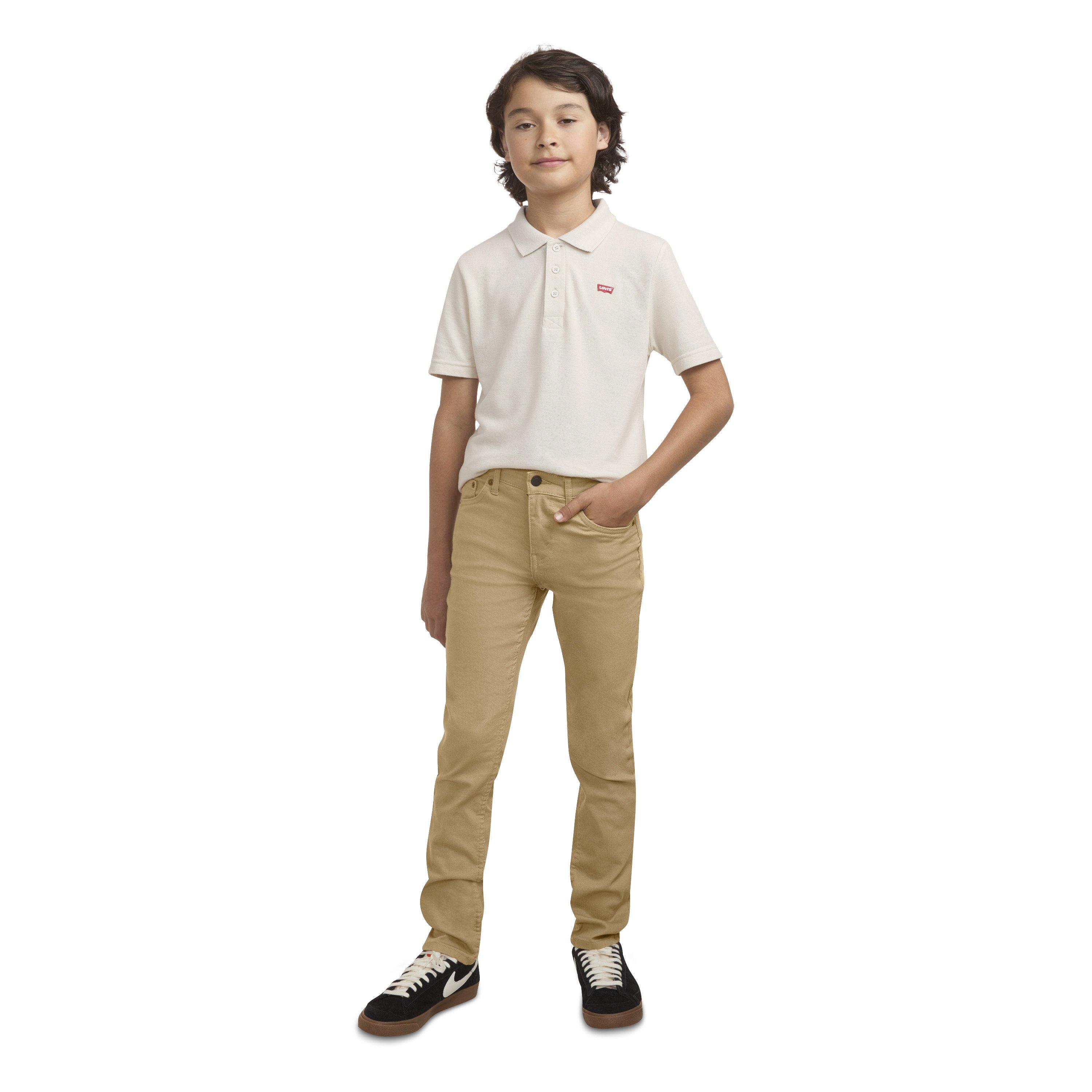 Levi's 510 Eco Performance Skinny Fit Lt Wash Big Boys' Khaki Denim Jeans - KHAKI Thumbnail View 11
