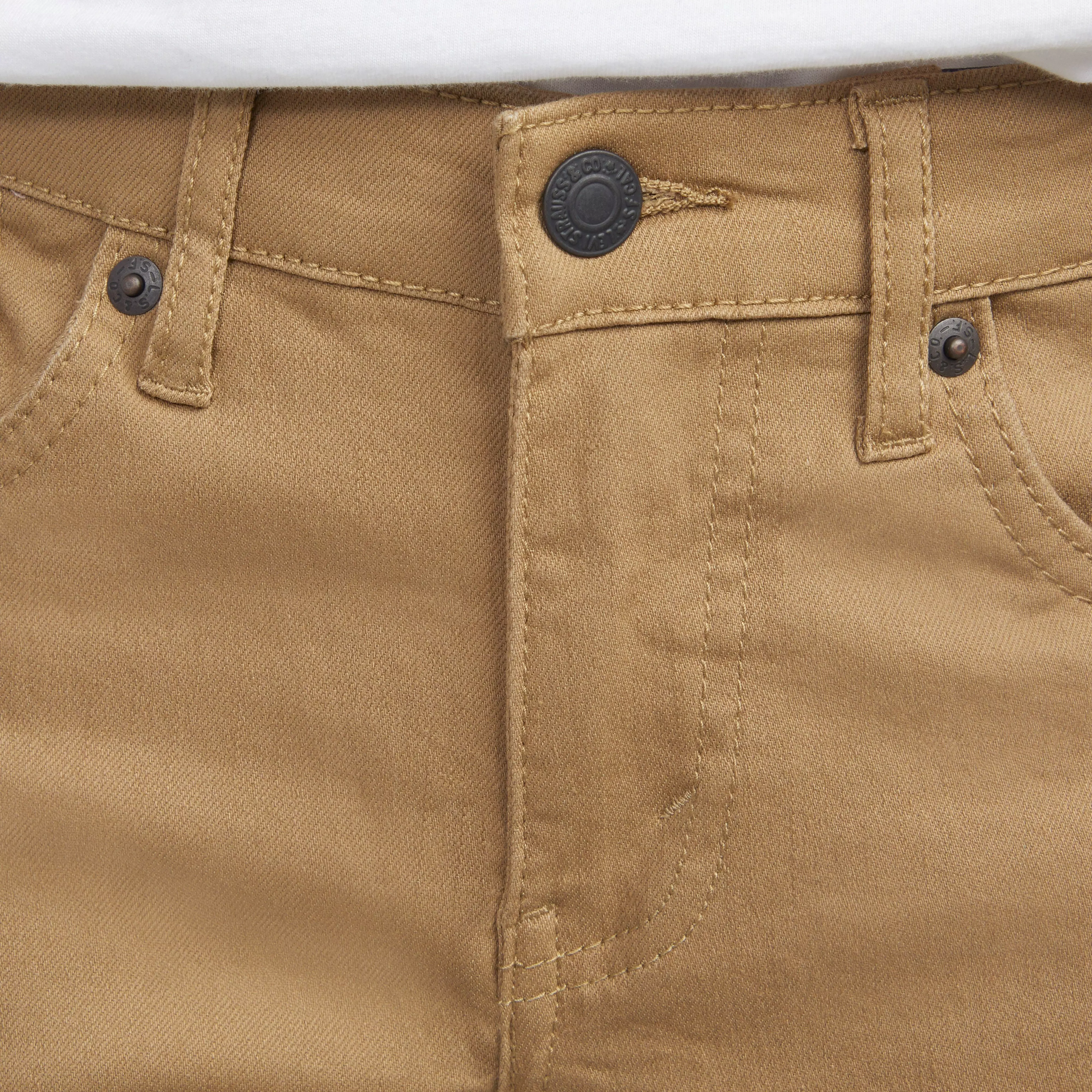 Levi's 510 Eco Performance Skinny Fit Lt Wash Big Boys' Khaki Denim Jeans - KHAKI