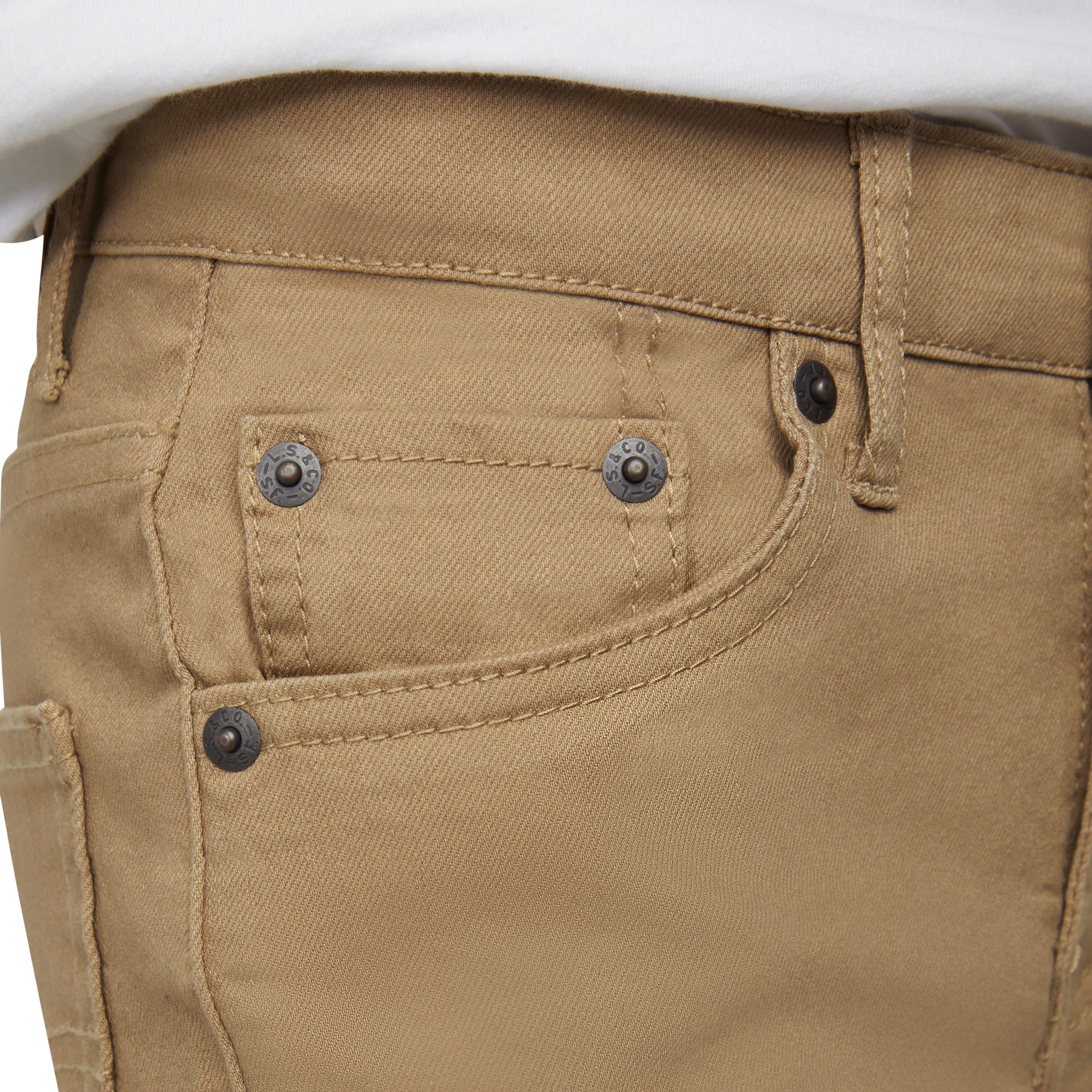 Levi's Big Boys' 510 Eco Performance Skinny Fit Lt Wash Khaki Denim Jeans - KHAKI Thumbnail View 6