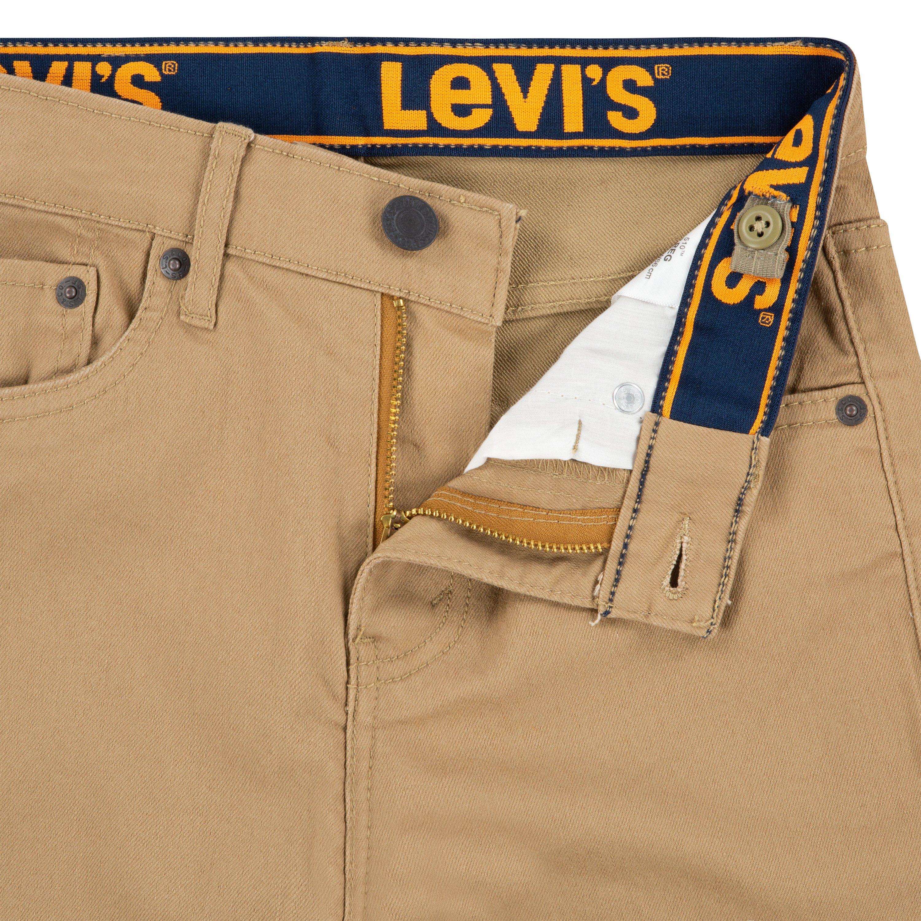 Levi's Big Boys' 510 Eco Performance Skinny Fit Lt Wash Khaki Denim Jeans - KHAKI Thumbnail View 7