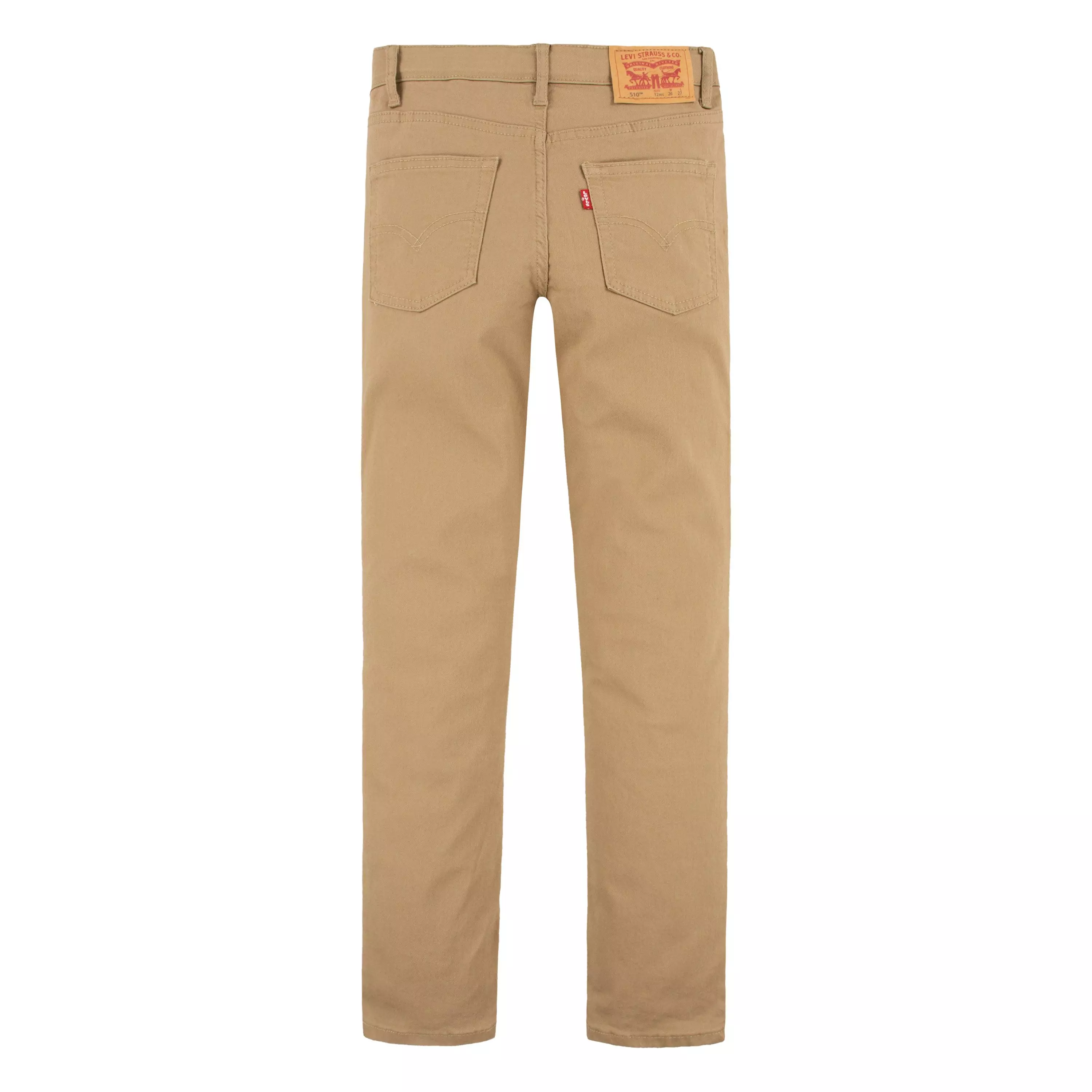Levi's 510 Eco Performance Skinny Fit Lt Wash Big Boys' Khaki Denim Jeans - KHAKI