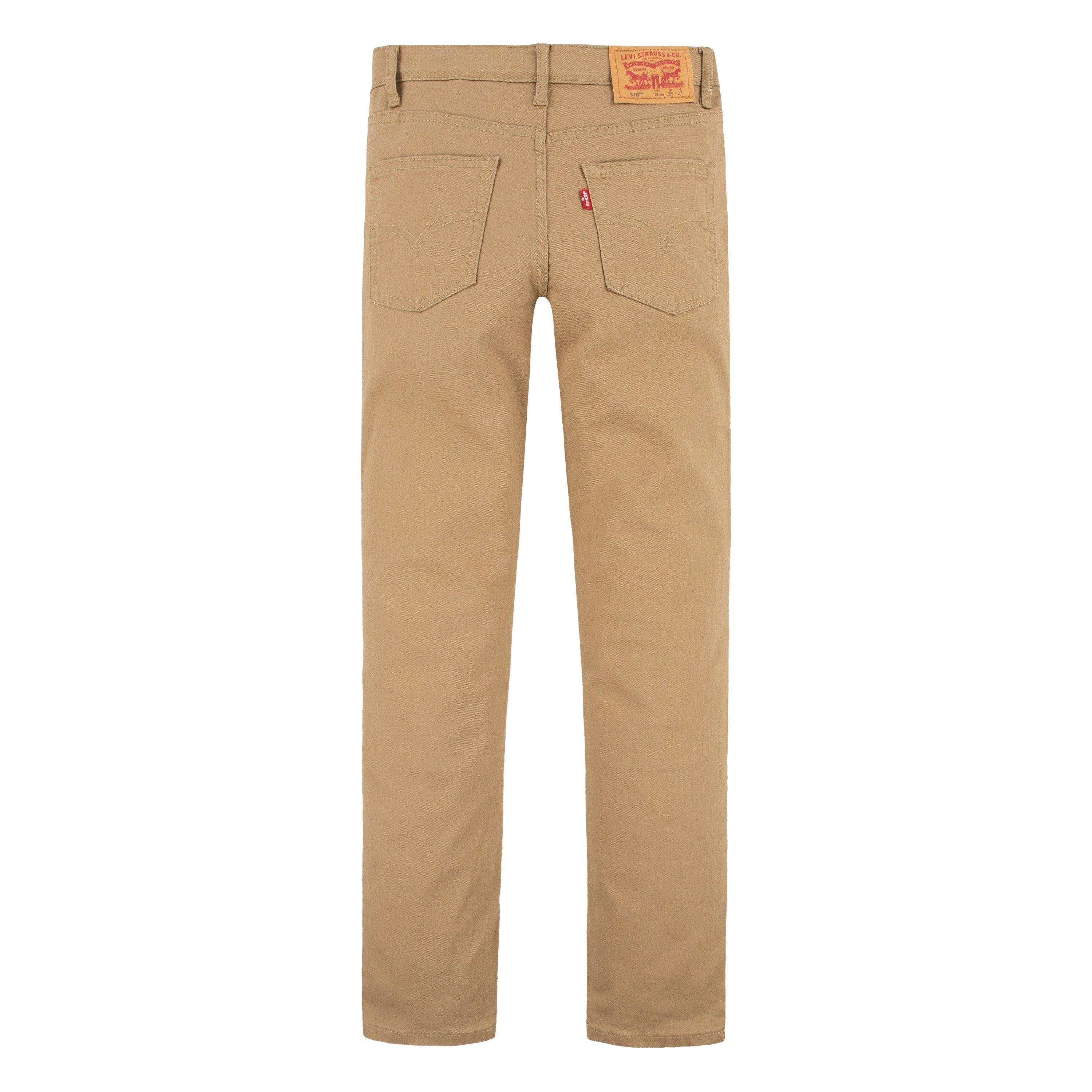 Levi's Big Boys' 510 Eco Performance Skinny Fit Lt Wash Khaki Denim Jeans - KHAKI Thumbnail View 10