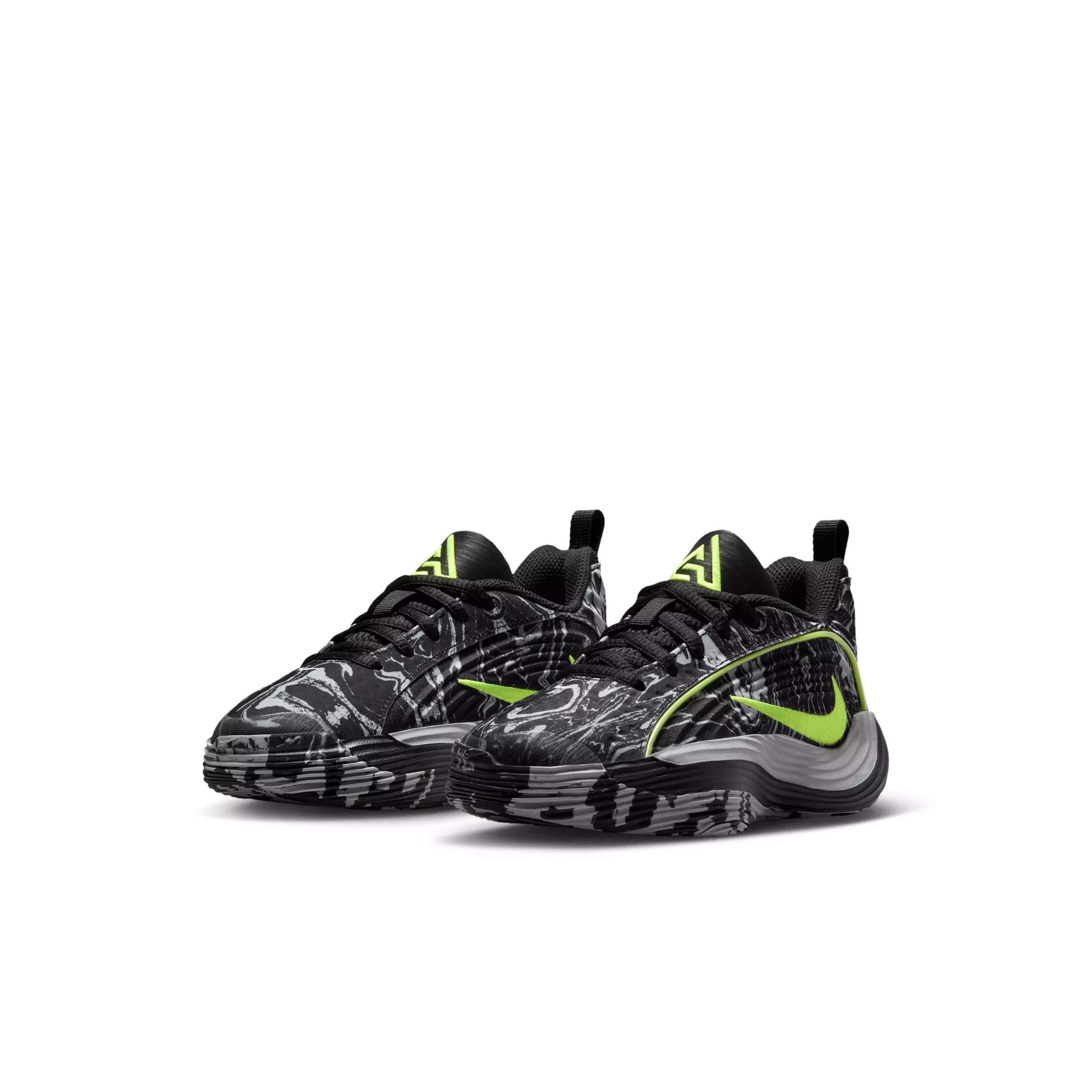 Nike Giannis Immortality 5 "Black/Light Smoke Grey/Volt" Preschool Boys' Basketball Shoe - BLACK/LT GREY/VOLT