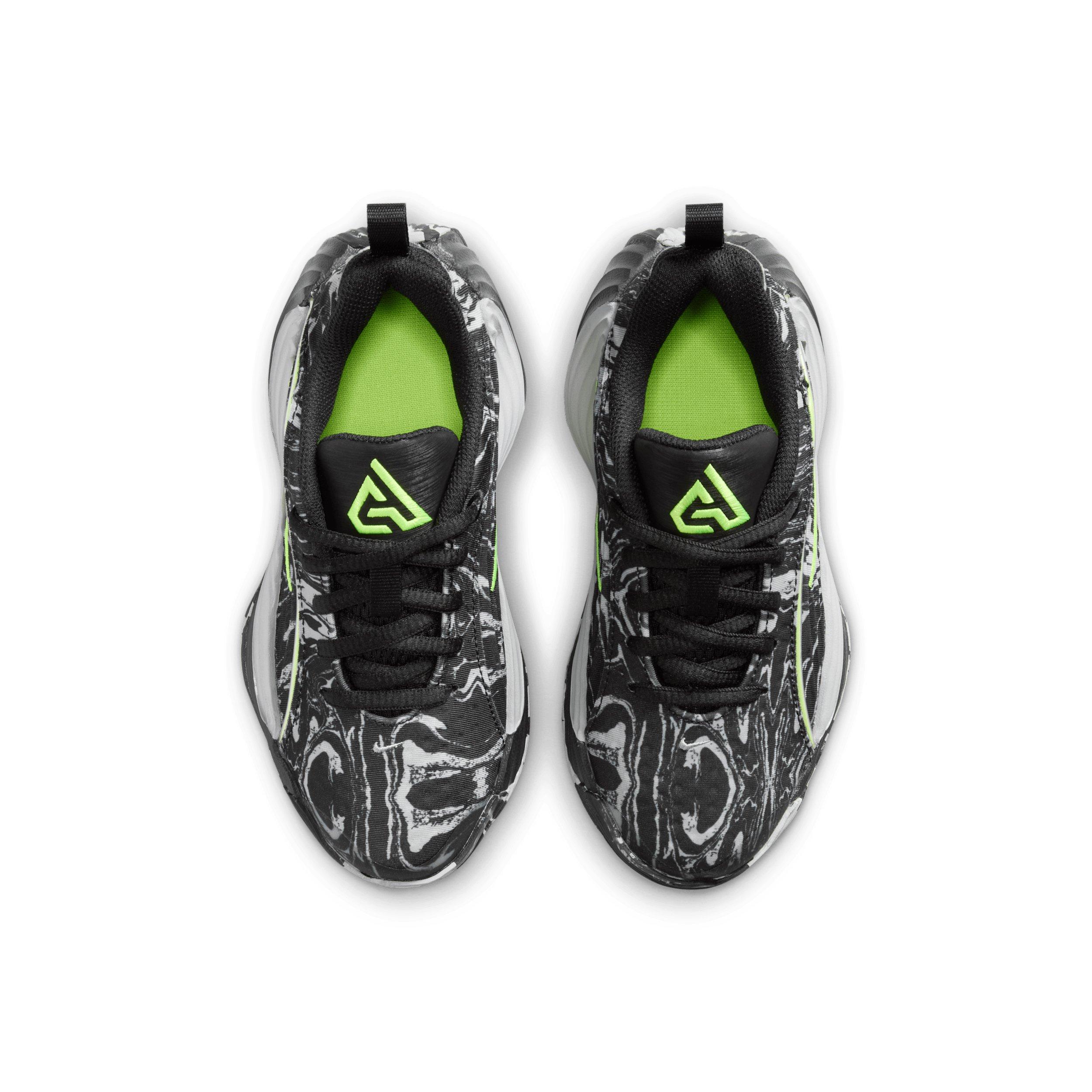 Nike Giannis Immortality 5 "Black/Light Smoke Grey/Volt" Preschool Boys' Basketball Shoe - BLACK/LT GREY/VOLT