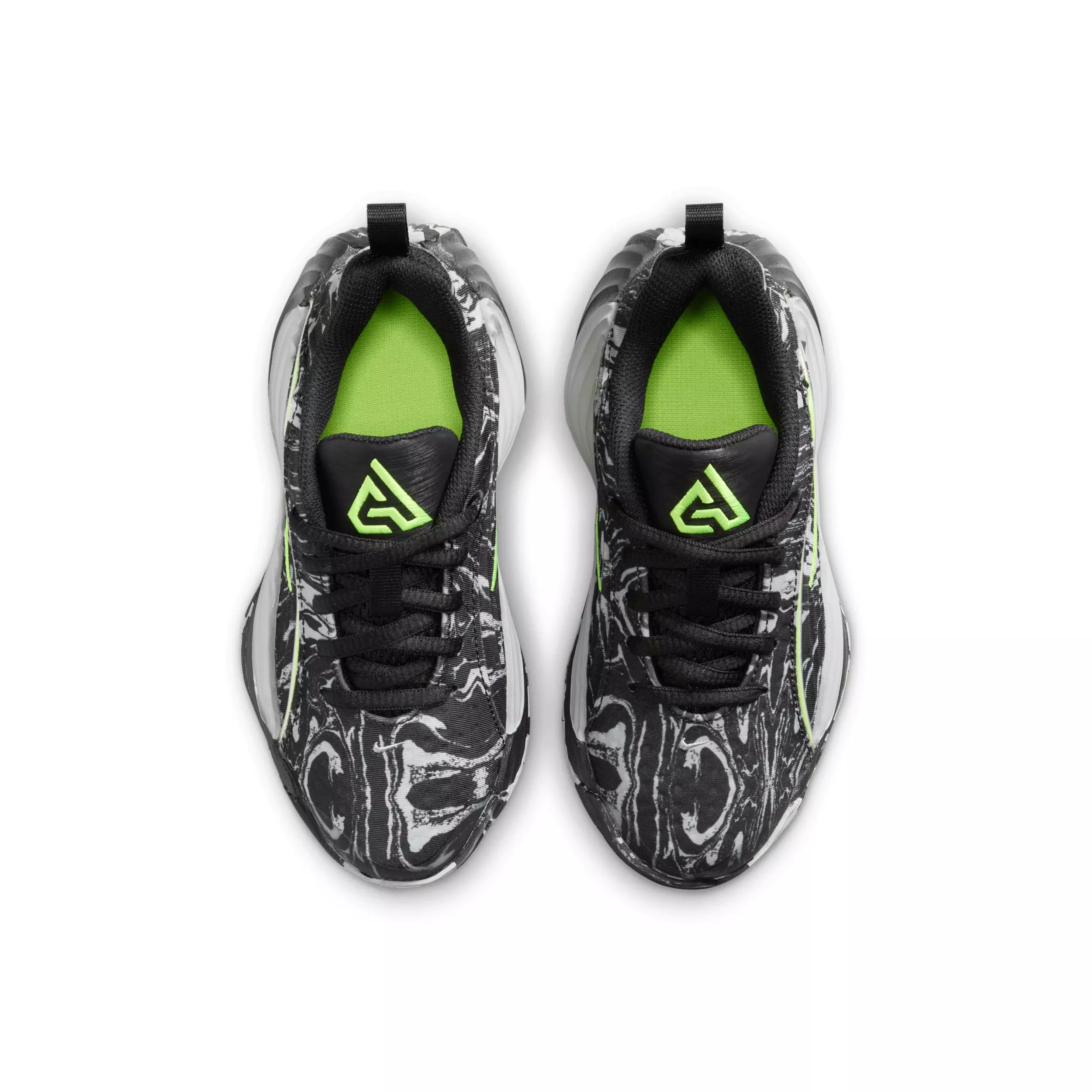 Nike Giannis Immortality 5 "Black/Light Smoke Grey/Volt" Preschool Boys' Basketball Shoe - BLACK/LT GREY/VOLT