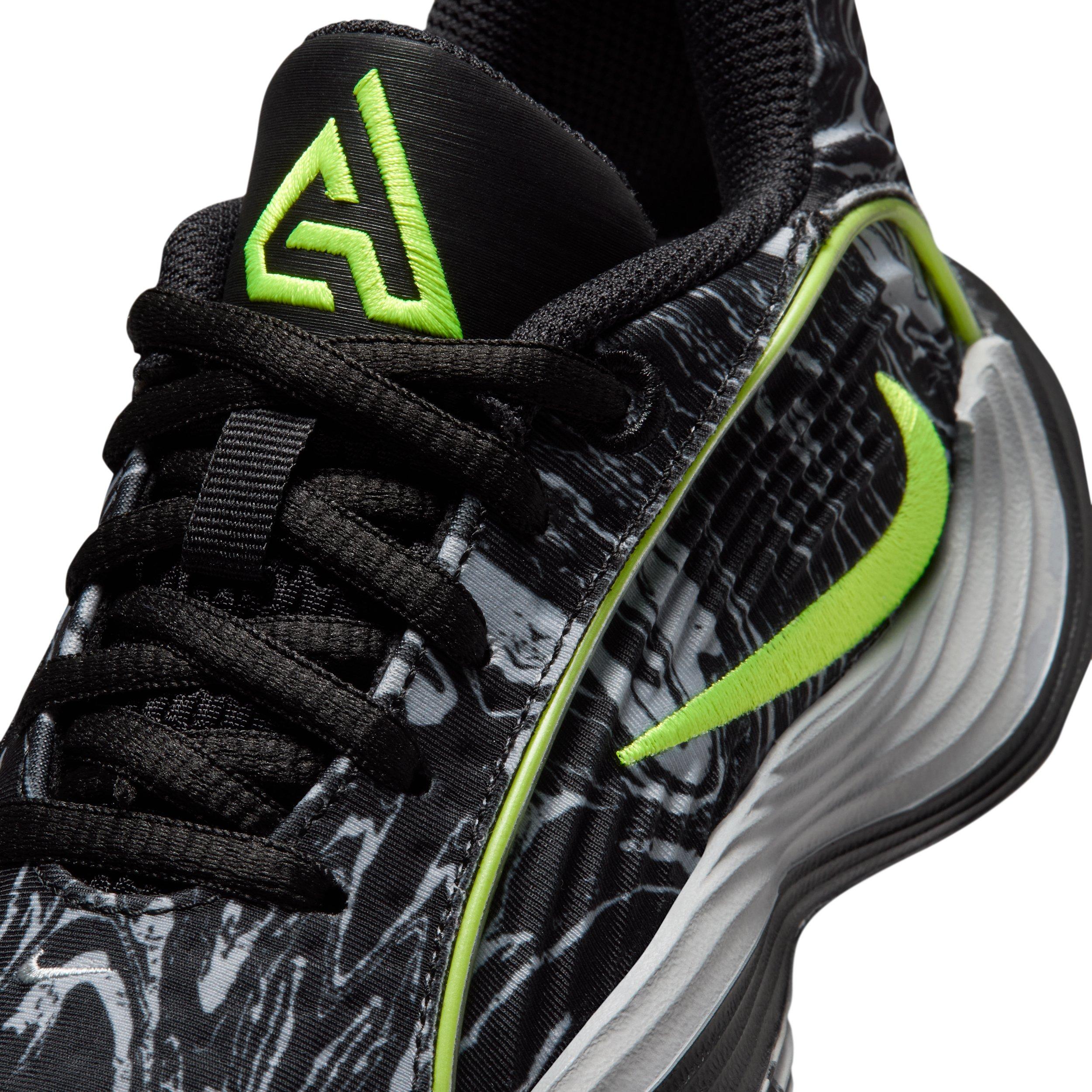 Nike Giannis Immortality 5 "Black/Light Smoke Grey/Volt" Preschool Boys' Basketball Shoe - BLACK/LT GREY/VOLT