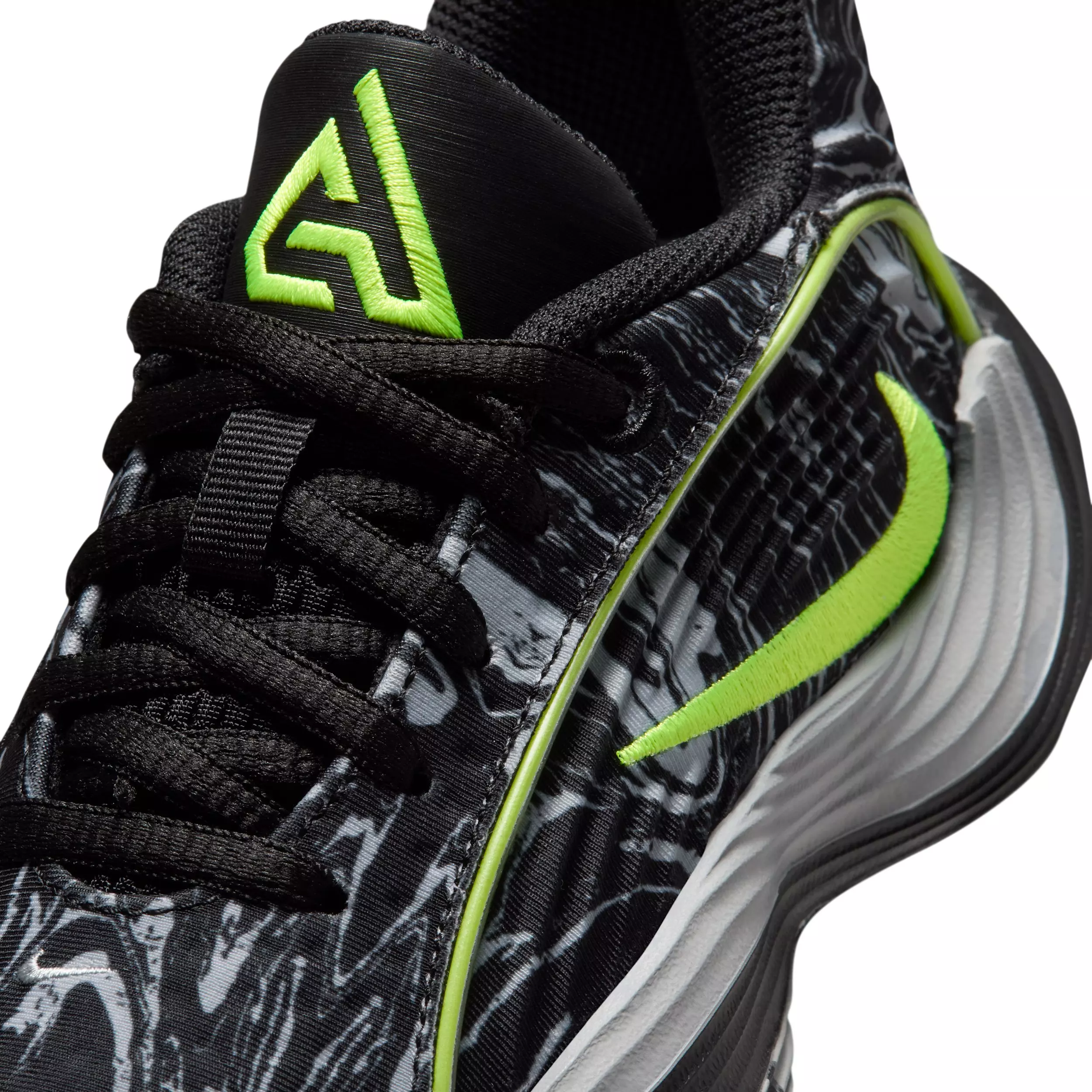 Nike Giannis Immortality 5 "Black/Light Smoke Grey/Volt" Preschool Boys' Basketball Shoe - BLACK/LT GREY/VOLT