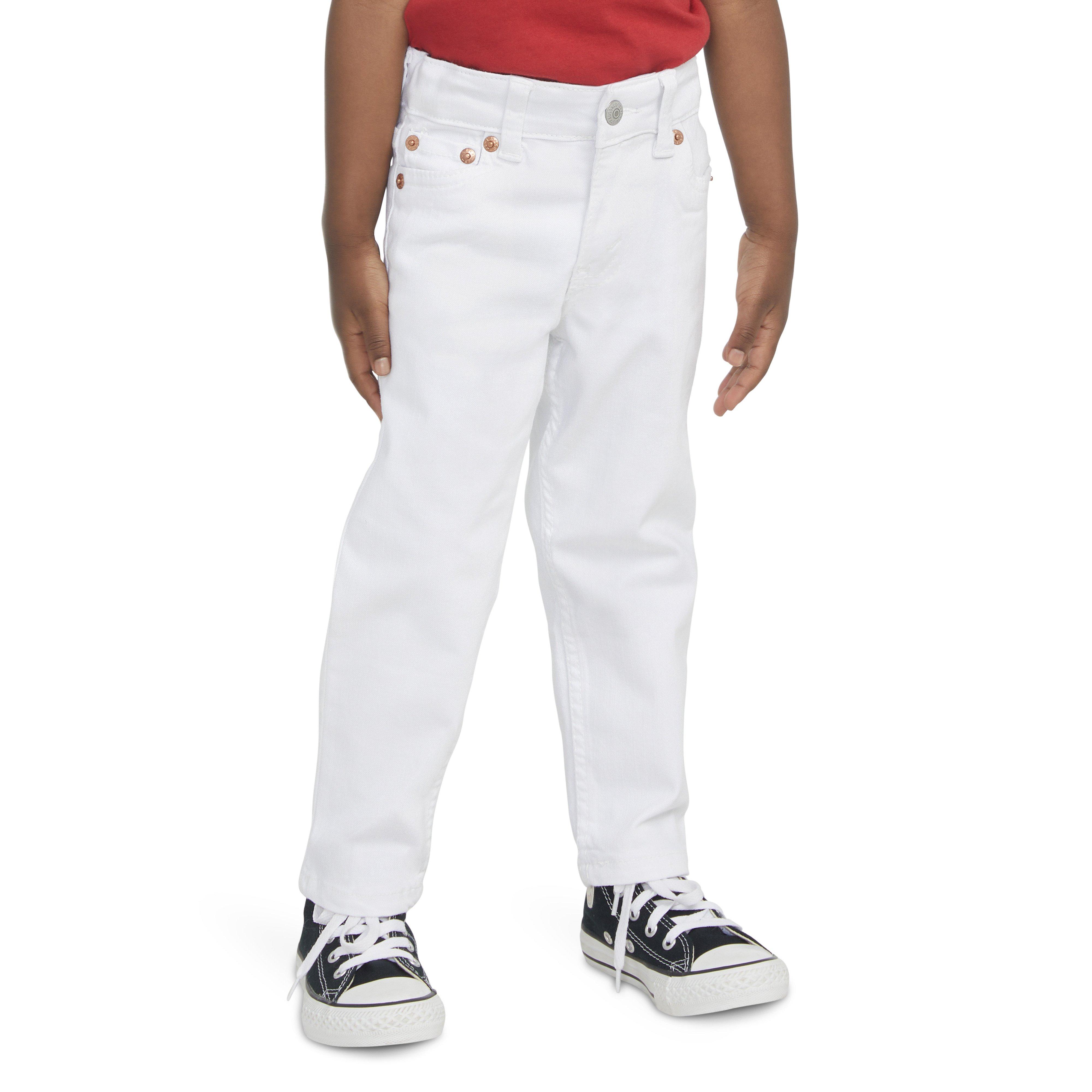Levi's 502 Strong Performance Tapered Fit White Wash Toddler Boys' White Denim Jeans
