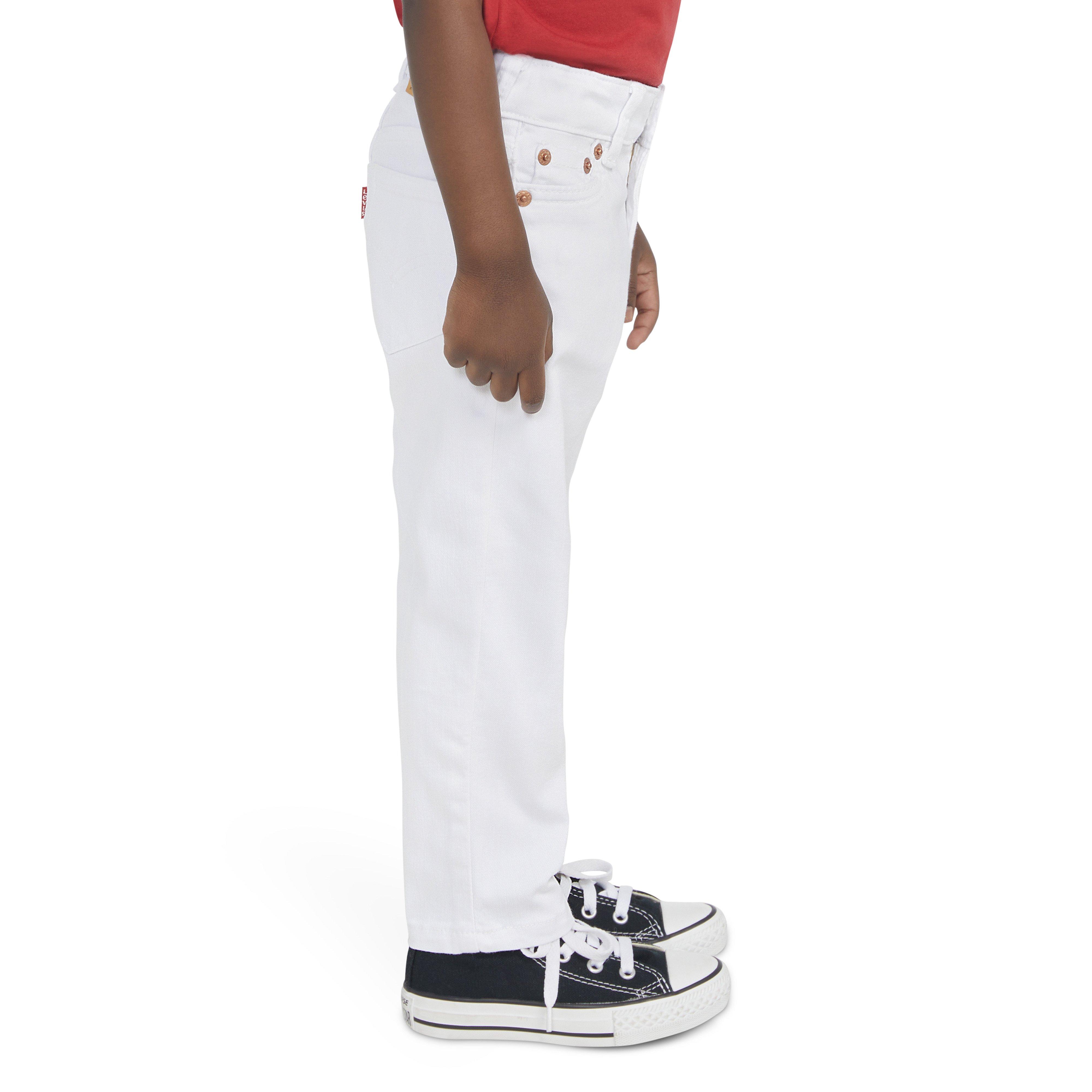 Levi's 502 Strong Performance Tapered Fit White Wash Toddler Boys' White Denim Jeans