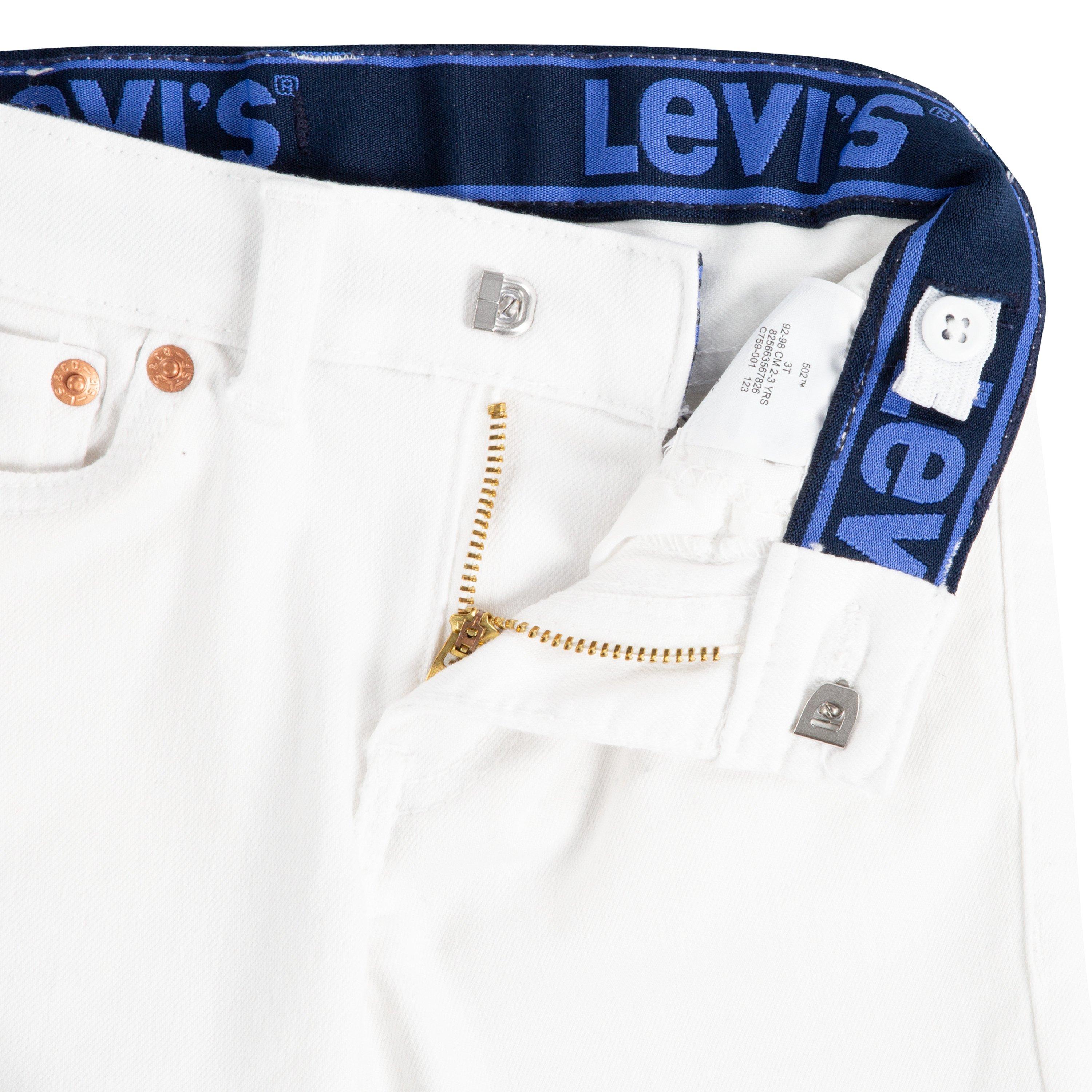 Levi's Toddler Boys' 502 Strong Performance Tapered Fit White Wash Denim Jeans - WHITE Thumbnail View 5