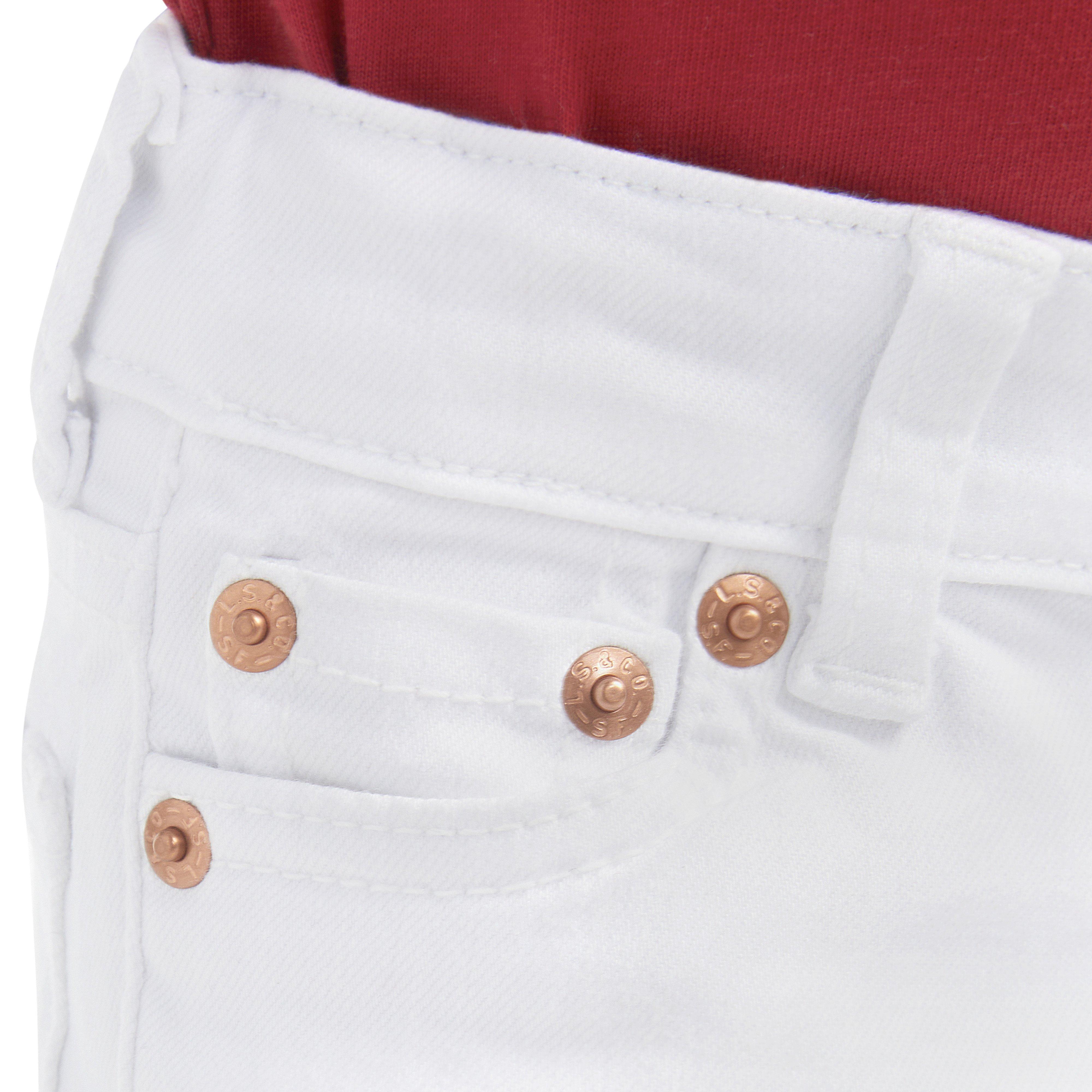 Levi's Toddler Boys' 502 Strong Performance Tapered Fit White Wash Denim Jeans - WHITE Thumbnail View 6