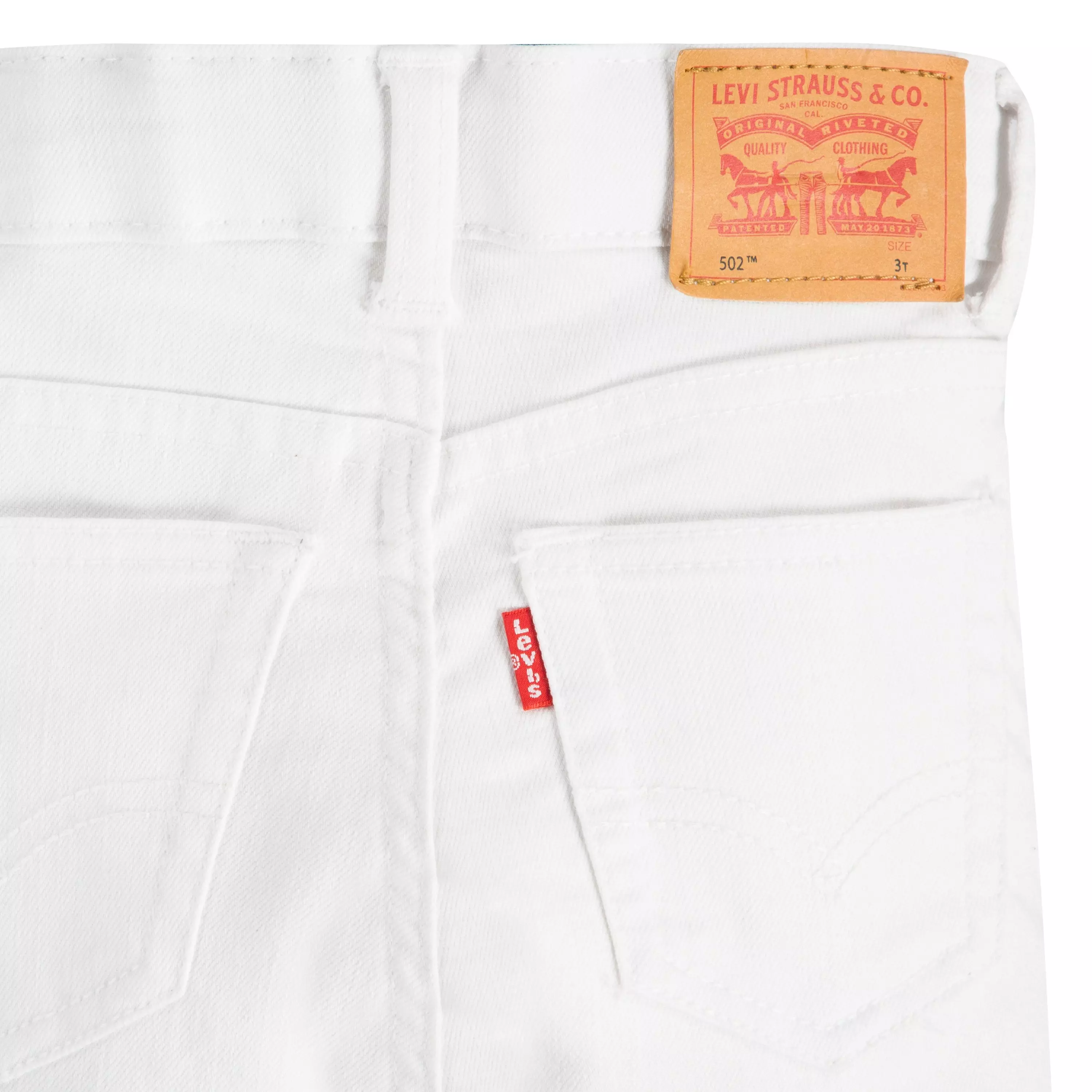 Levi's Toddler Boys' 502 Strong Performance Tapered Fit White Wash Denim Jeans - WHITE