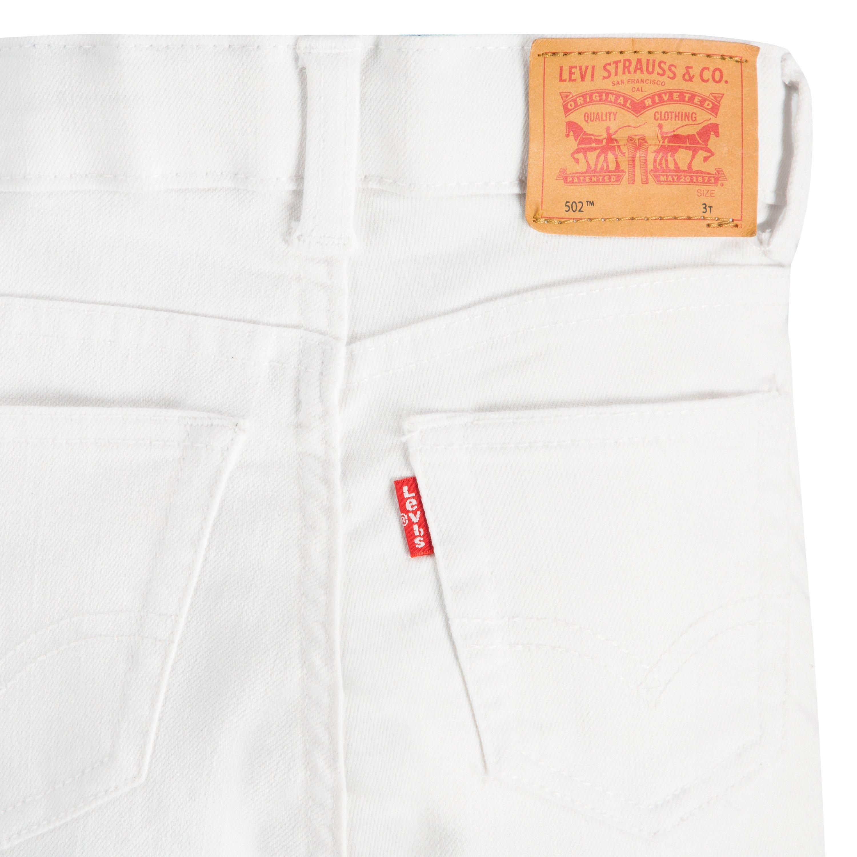 Levi's 502 Strong Performance Tapered Fit White Wash Toddler Boys' White Denim Jeans