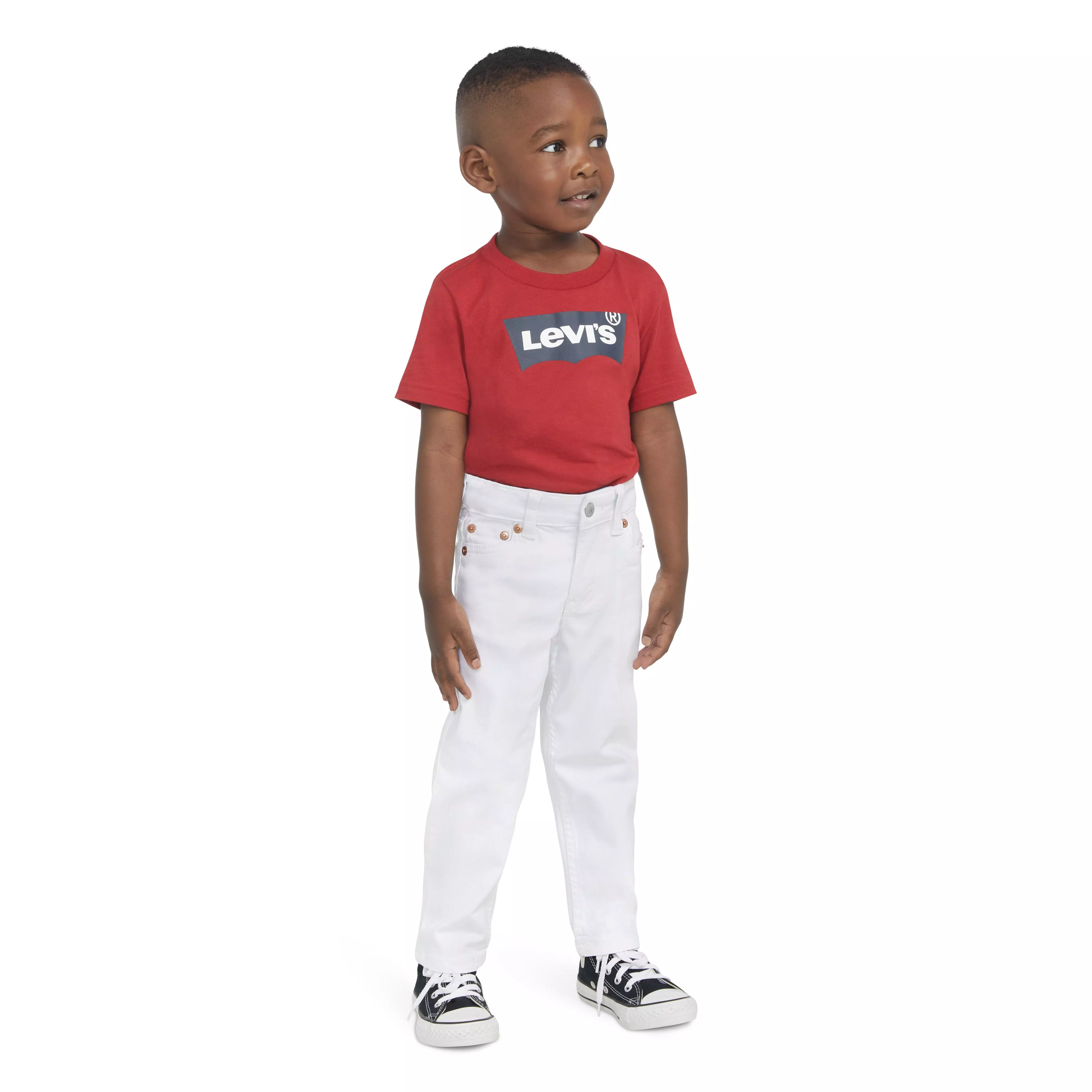 Levi's Toddler Boys' 502 Strong Performance Tapered Fit White Wash Denim Jeans - WHITE