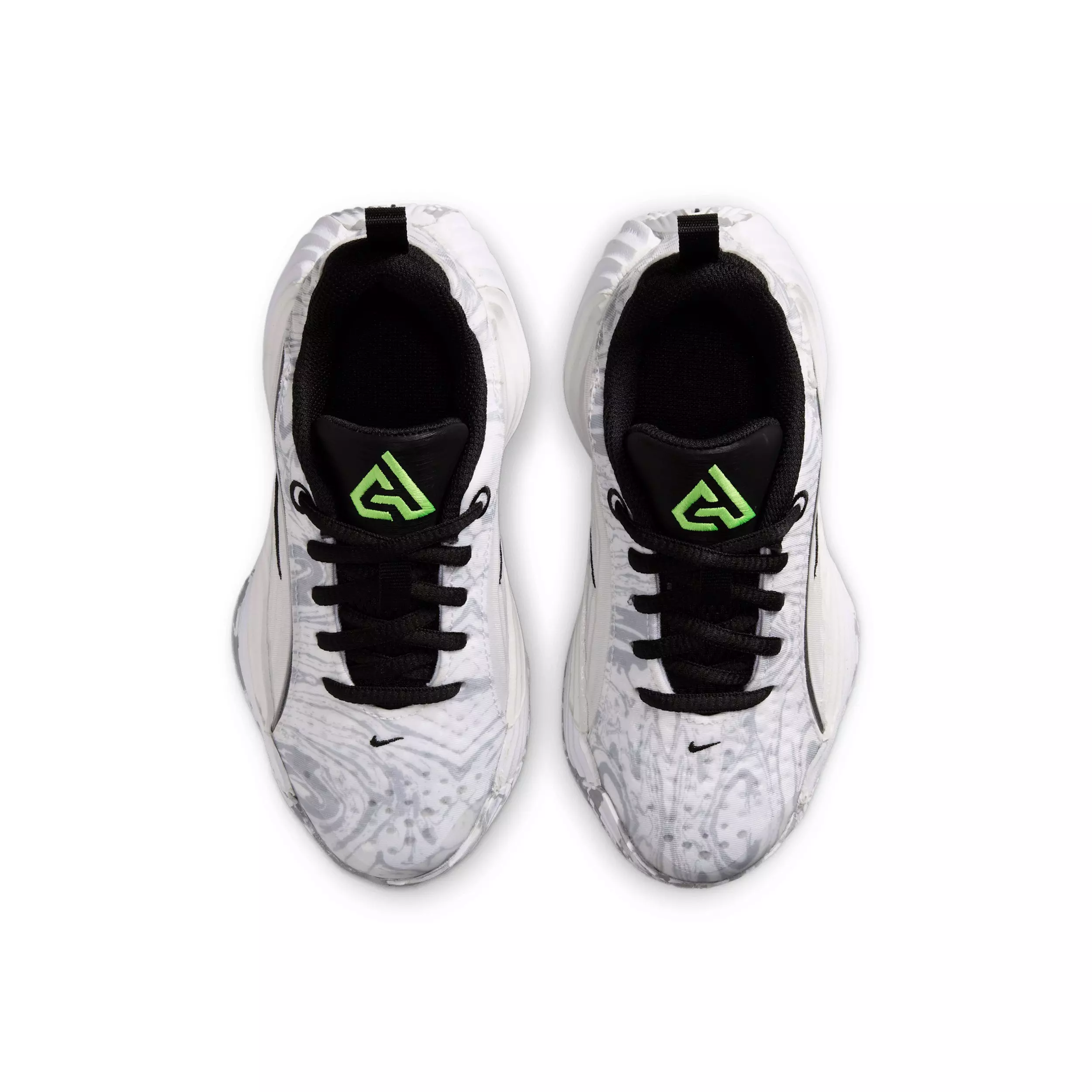 Nike Giannis Immortality 5 "White/Off White/Light Smoke Grey/Silver" Preschool Boys' Basketball Shoe - WHITE/OFF WHITE/LT GREY/SILVER
