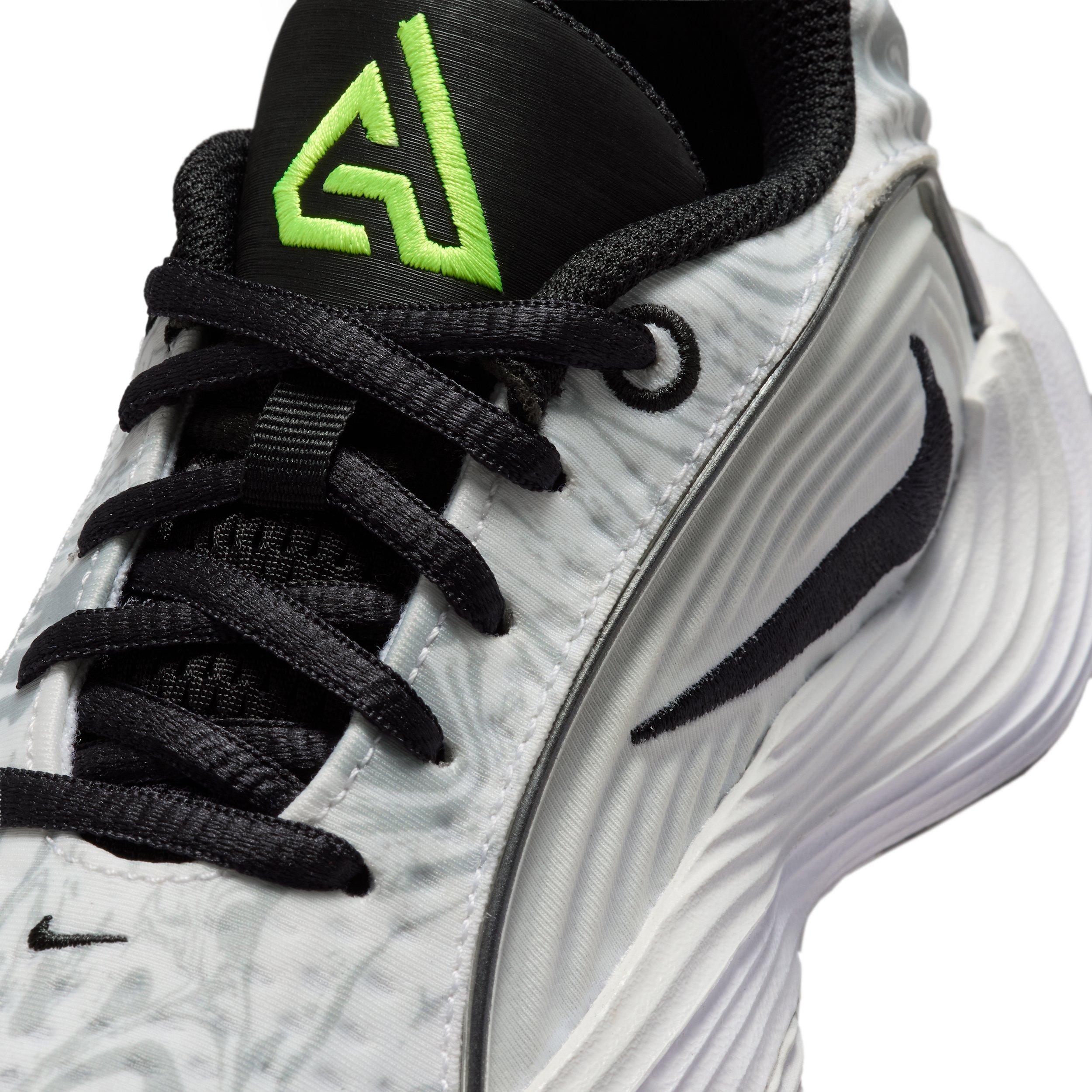 Nike Giannis Immortality 5 "White/Off White/Light Smoke Grey/Silver" Preschool Boys' Basketball Shoe - WHITE/OFF WHITE/LT GREY/SILVER