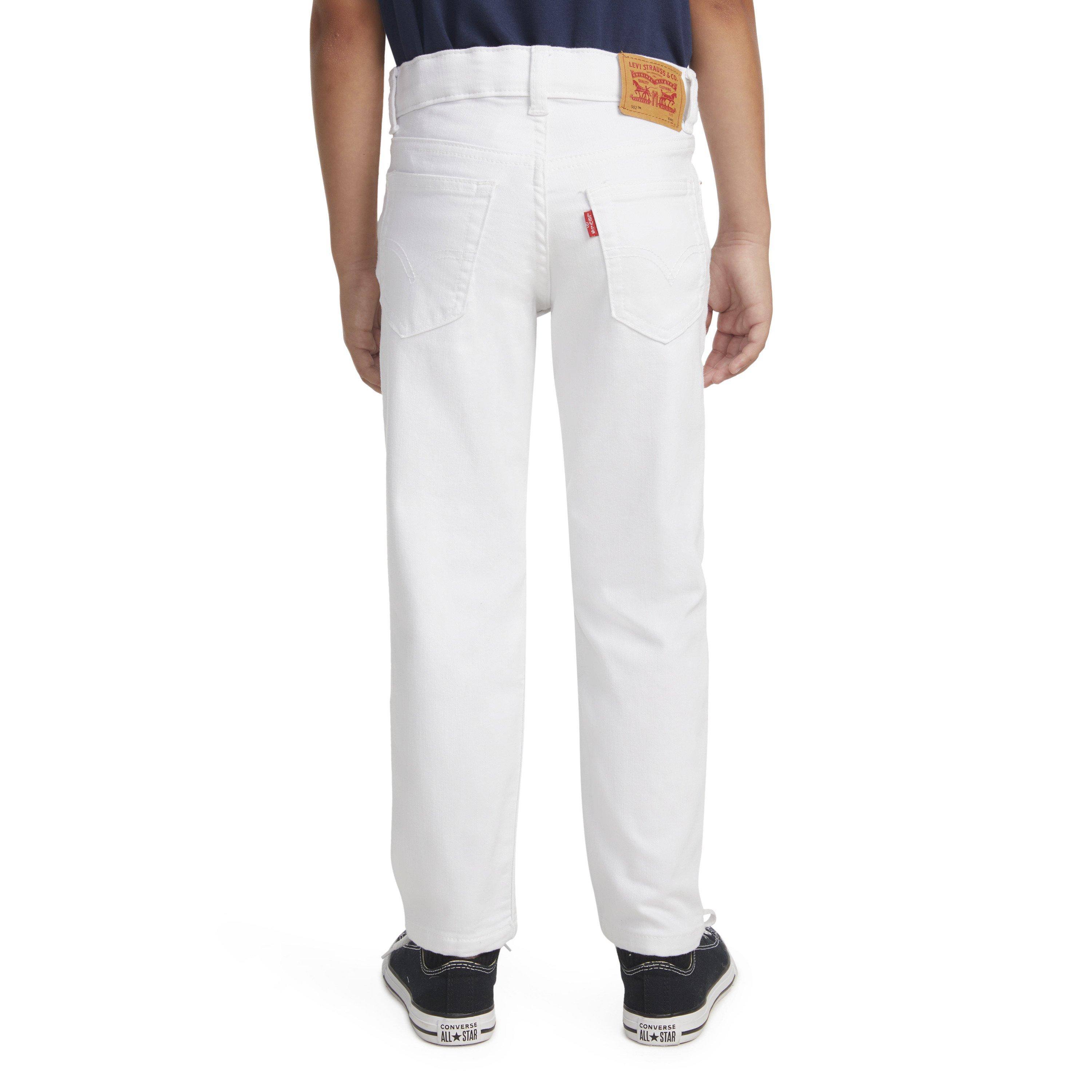 Levi's 502 Strong Performance Tapered Fit White Wash Little Boys' White Denim Jeans