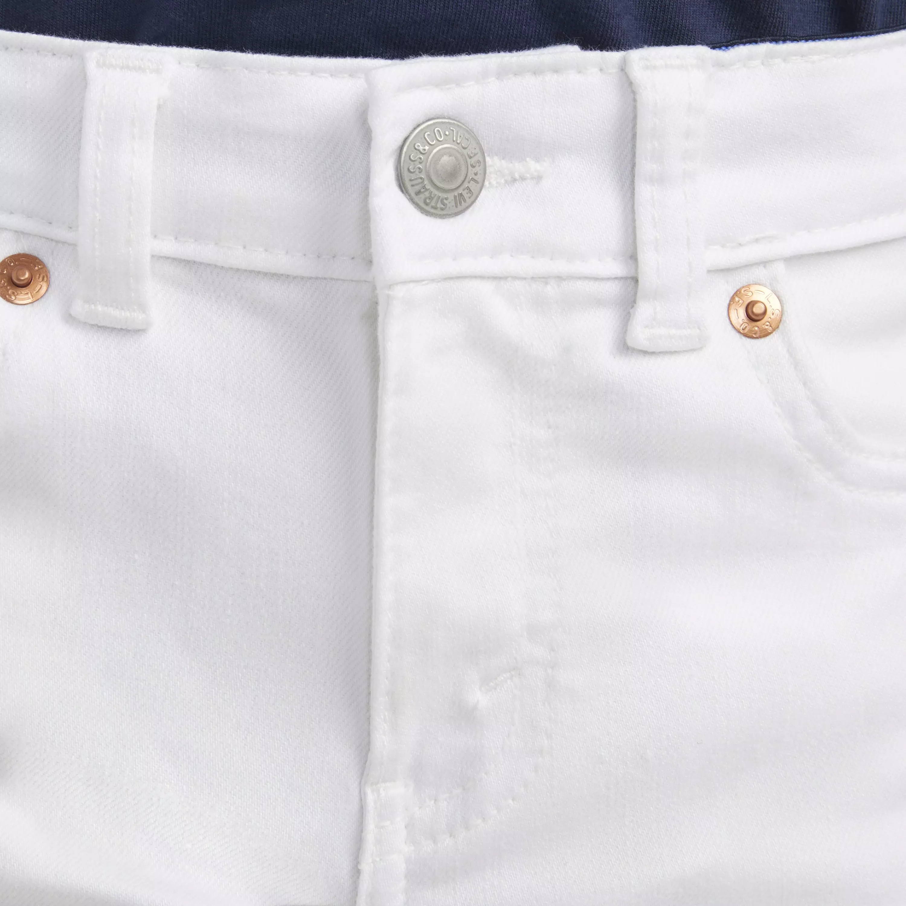 Levi's 502 Strong Performance Tapered Fit White Wash Little Boys' White Denim Jeans - WHITE