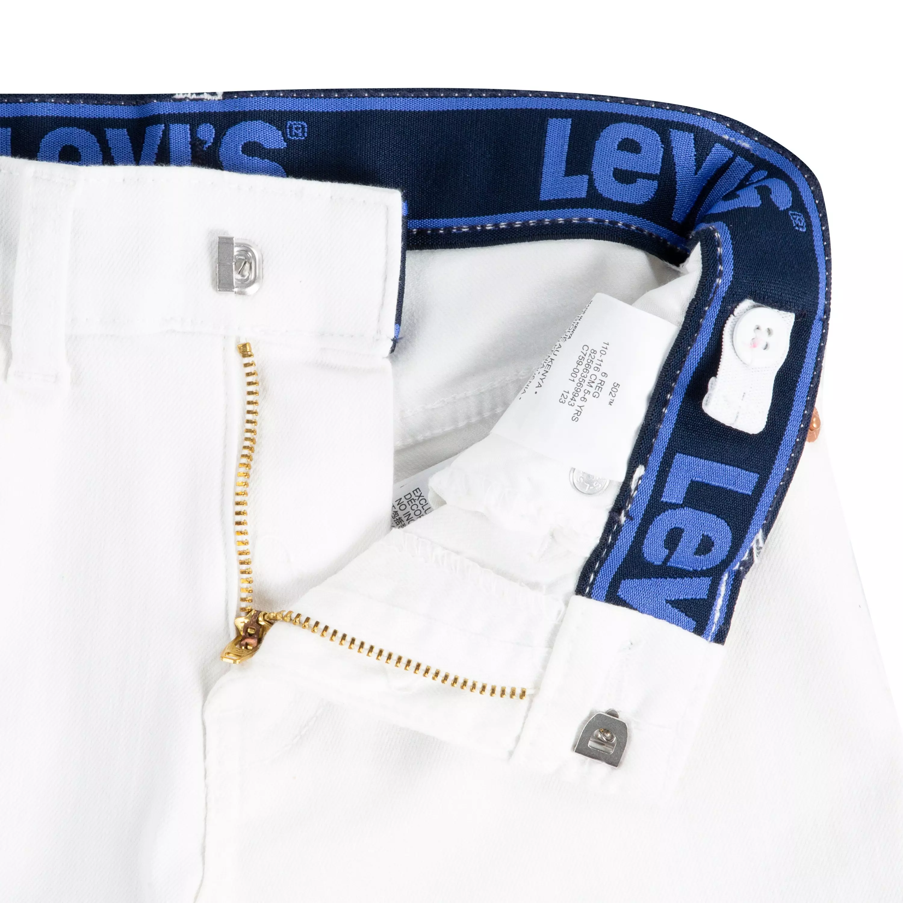 Levi's 502 Strong Performance Tapered Fit Wash Little Boys' White Denim Jeans - White - WHITE