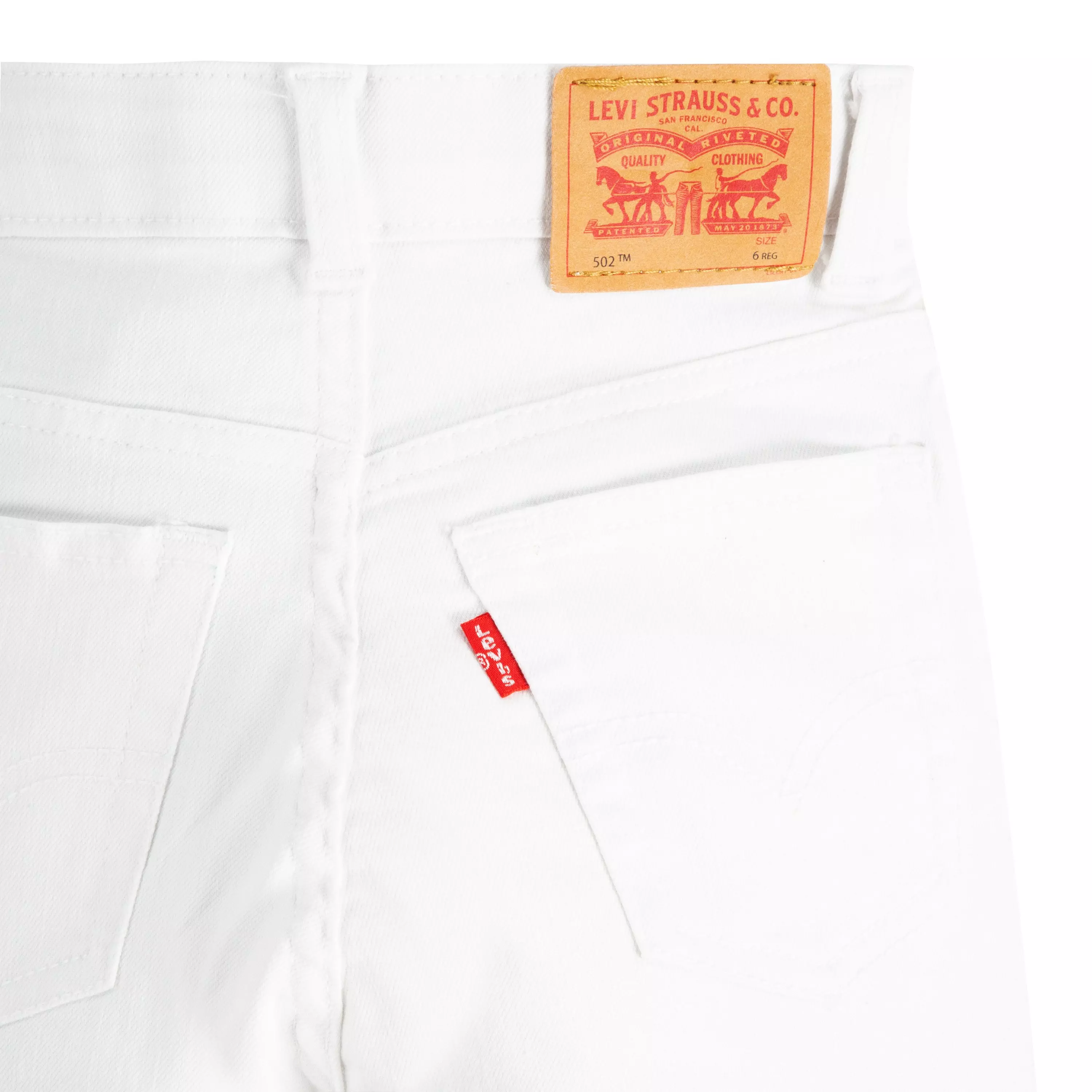 Levi's 502 Strong Performance Tapered Fit Wash Little Boys' White Denim Jeans - White - WHITE