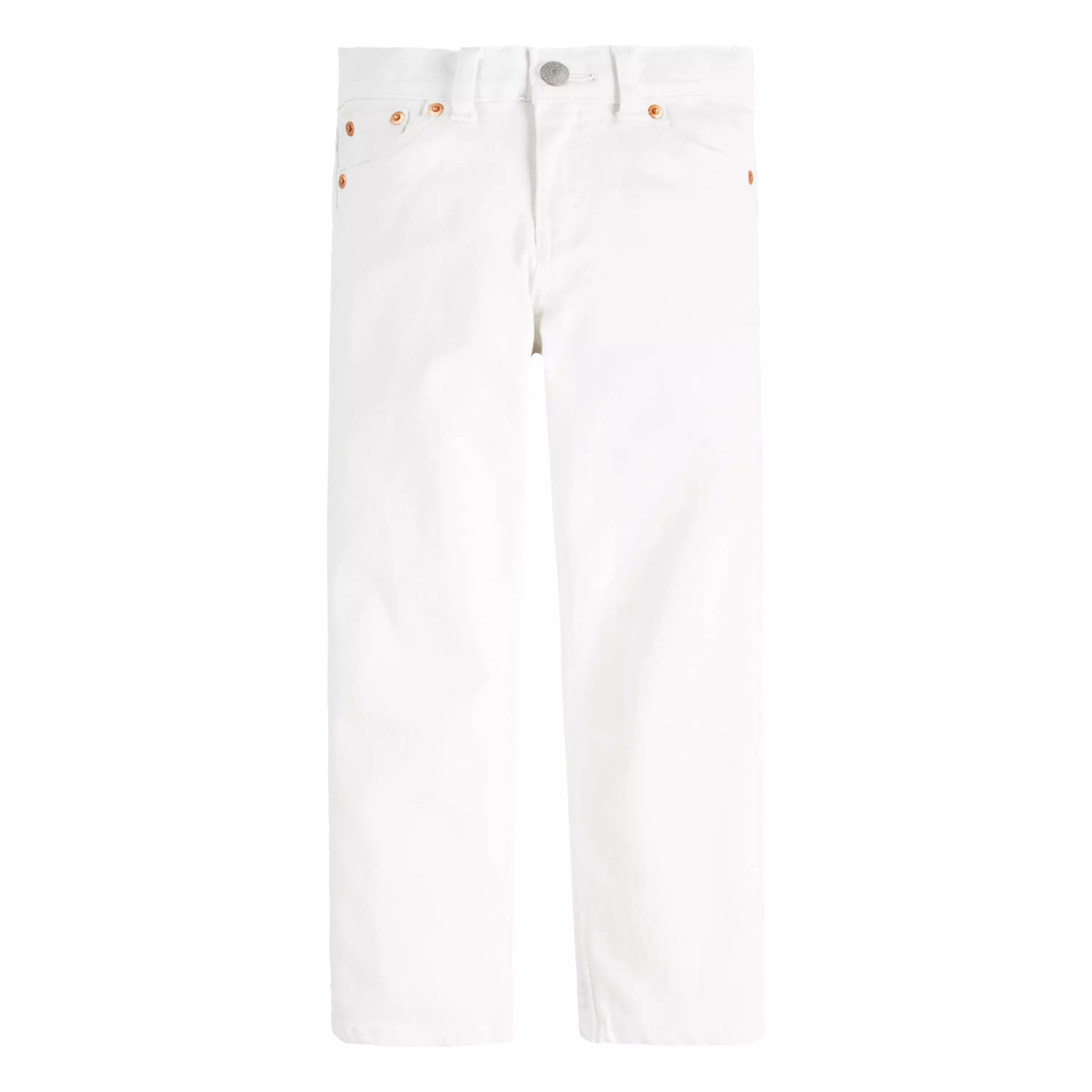 Levi's 502 Strong Performance Tapered Fit White Wash Little Boys' White Denim Jeans - WHITE