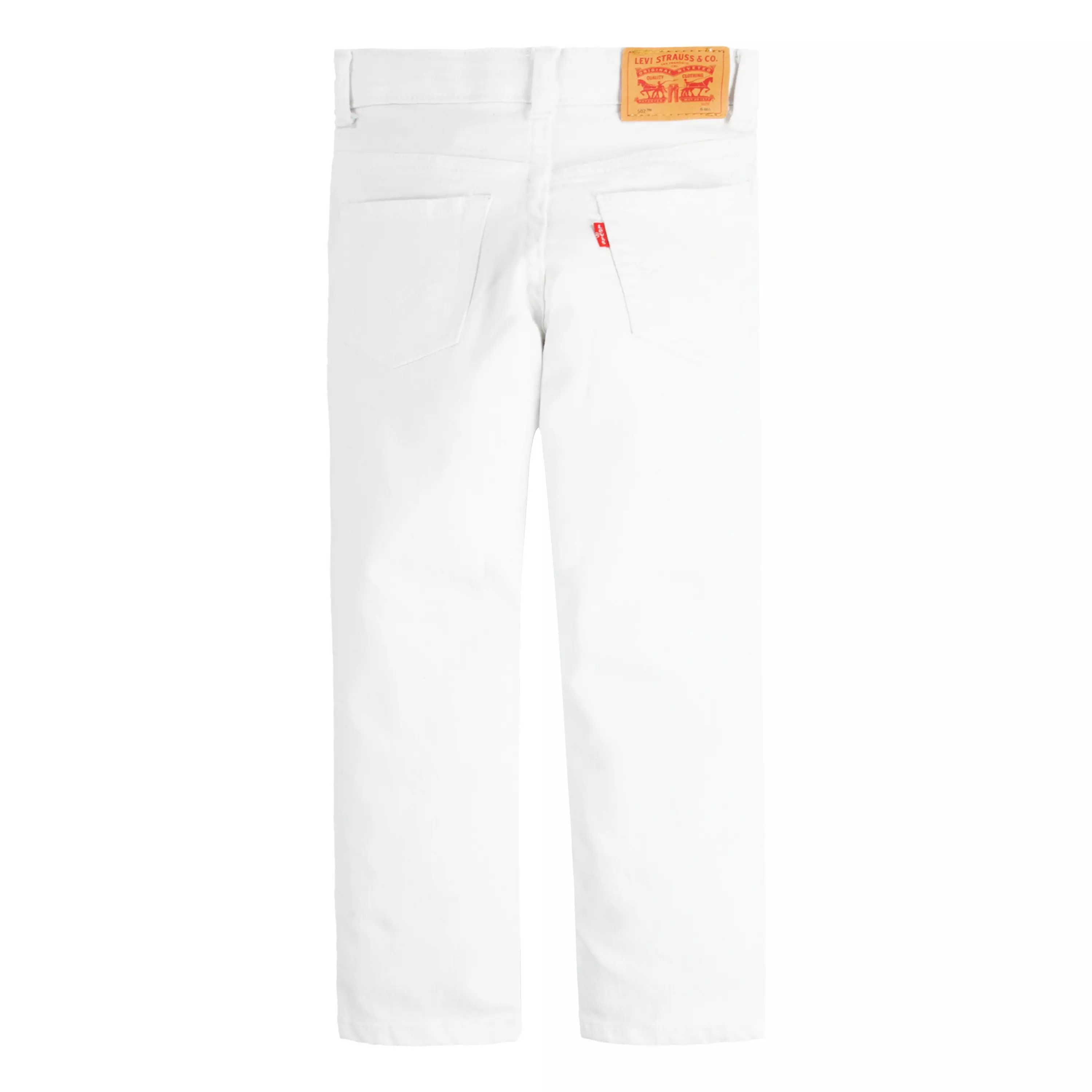 Levi's 502 Strong Performance Tapered Fit White Wash Little Boys' White Denim Jeans - WHITE
