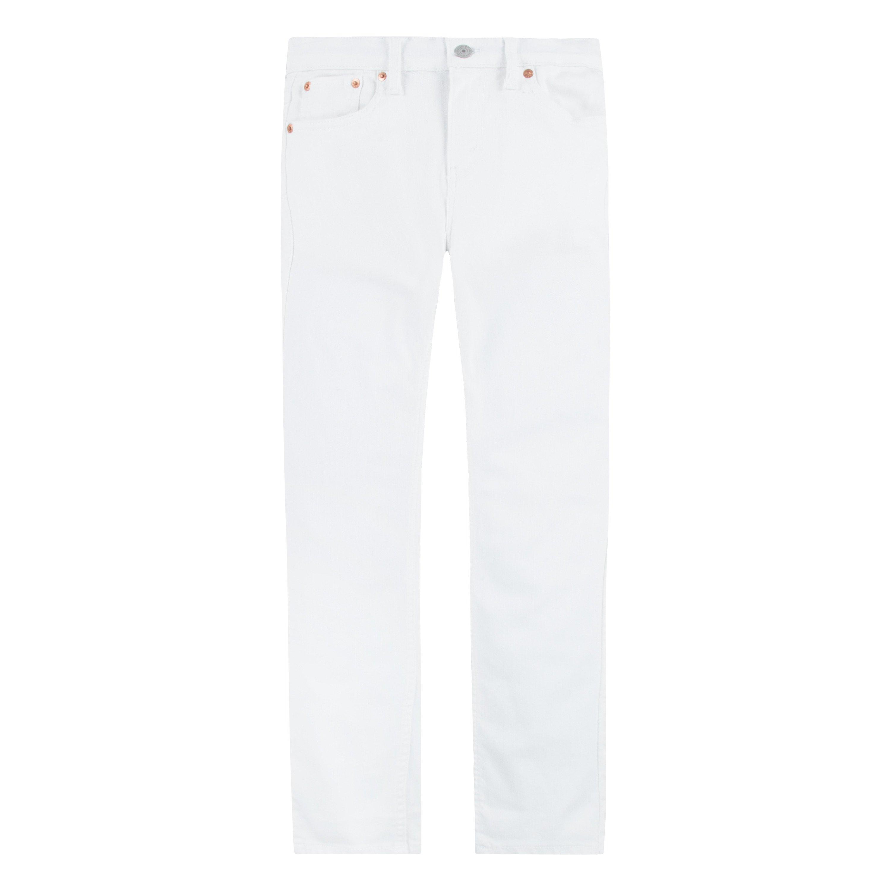 Levi's 502 Strong Performance Tapered Fit White Wash Big Boys' Denim Jeans - White - WHITE Thumbnail View 7