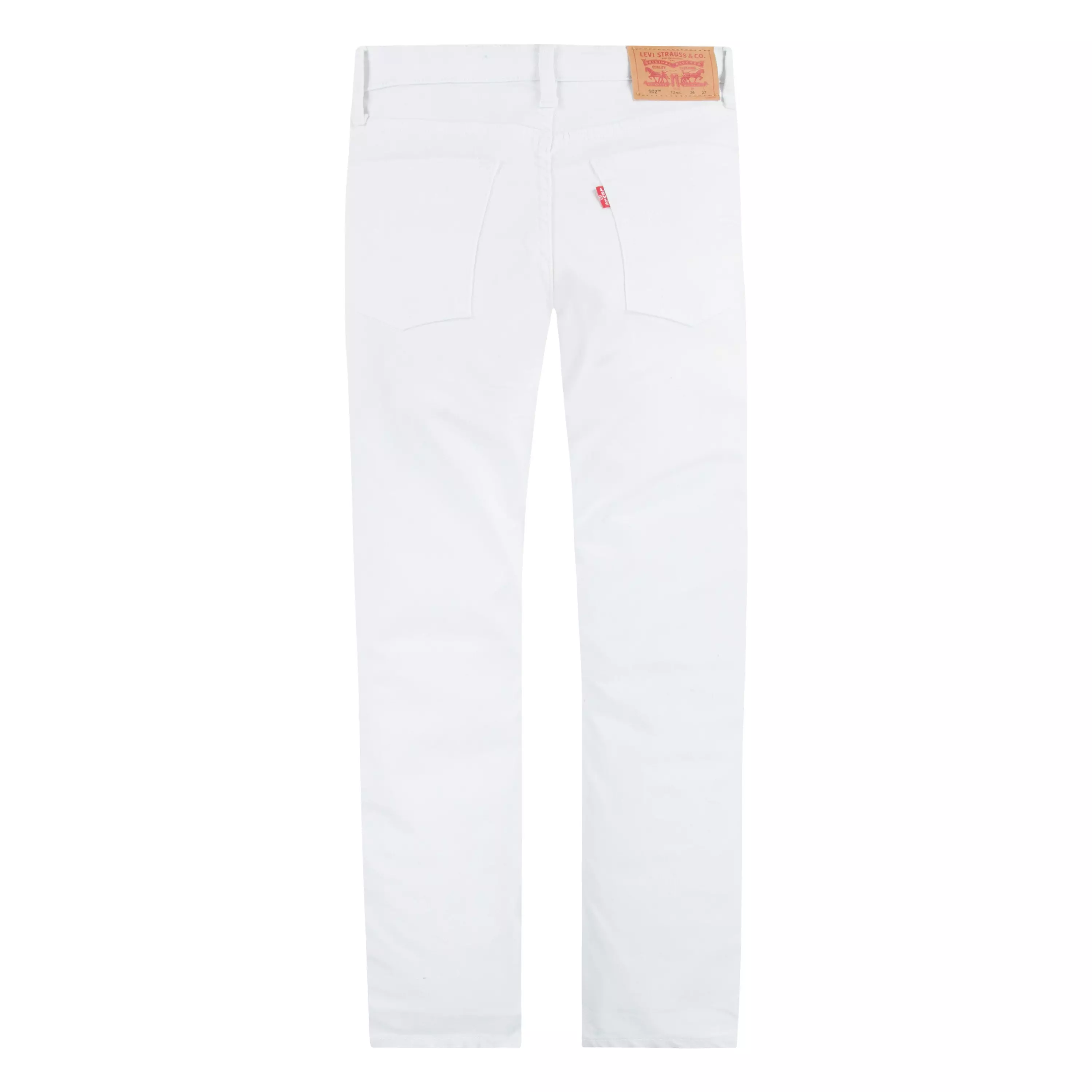 Levi's 502 Strong Performance Tapered Fit White Wash Big Boys' White Denim Jeans - WHITE