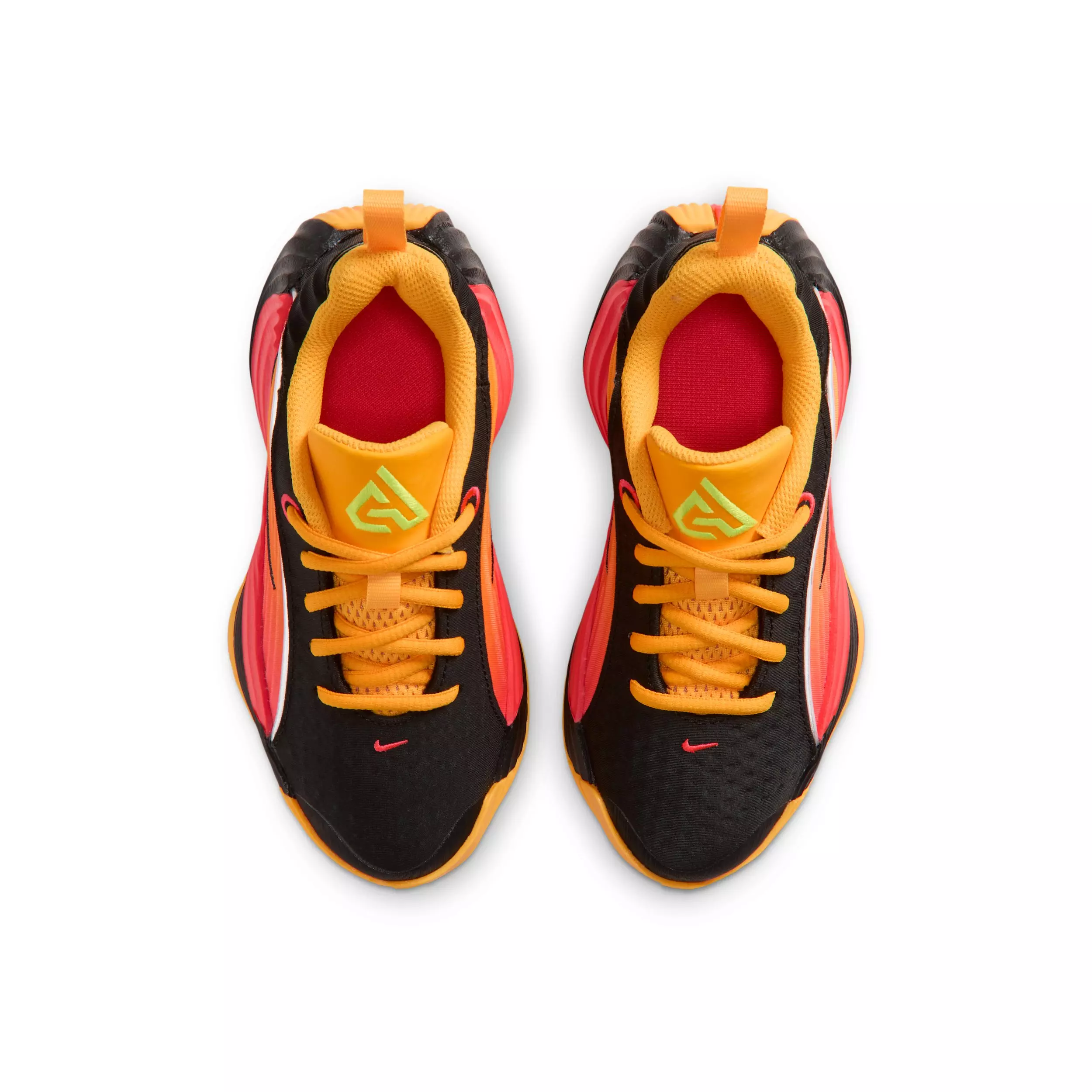 Nike Giannis Immortality 5 "Laser Crimson/Laser Orange/Black/Silver" Preschool Boys' Basketball Shoe - CRIMSON/ORANGE/BLACK/SILVER