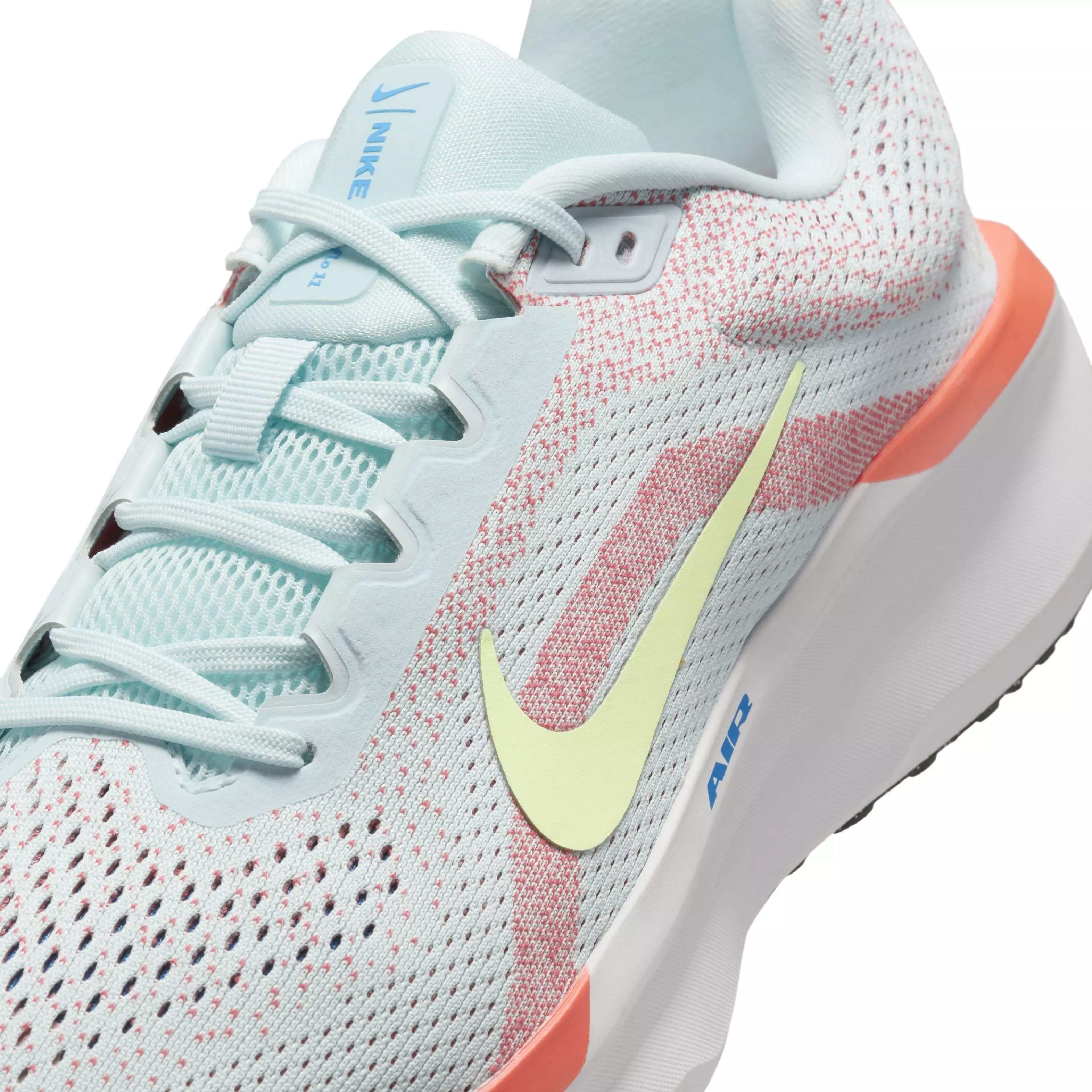 Nike Winflo 11 "Glacier Blue/Bright Crimson/Sail/Barely Volt" Men's Running Shoe - BLUE/CRIMSON/SAIL/VOLT