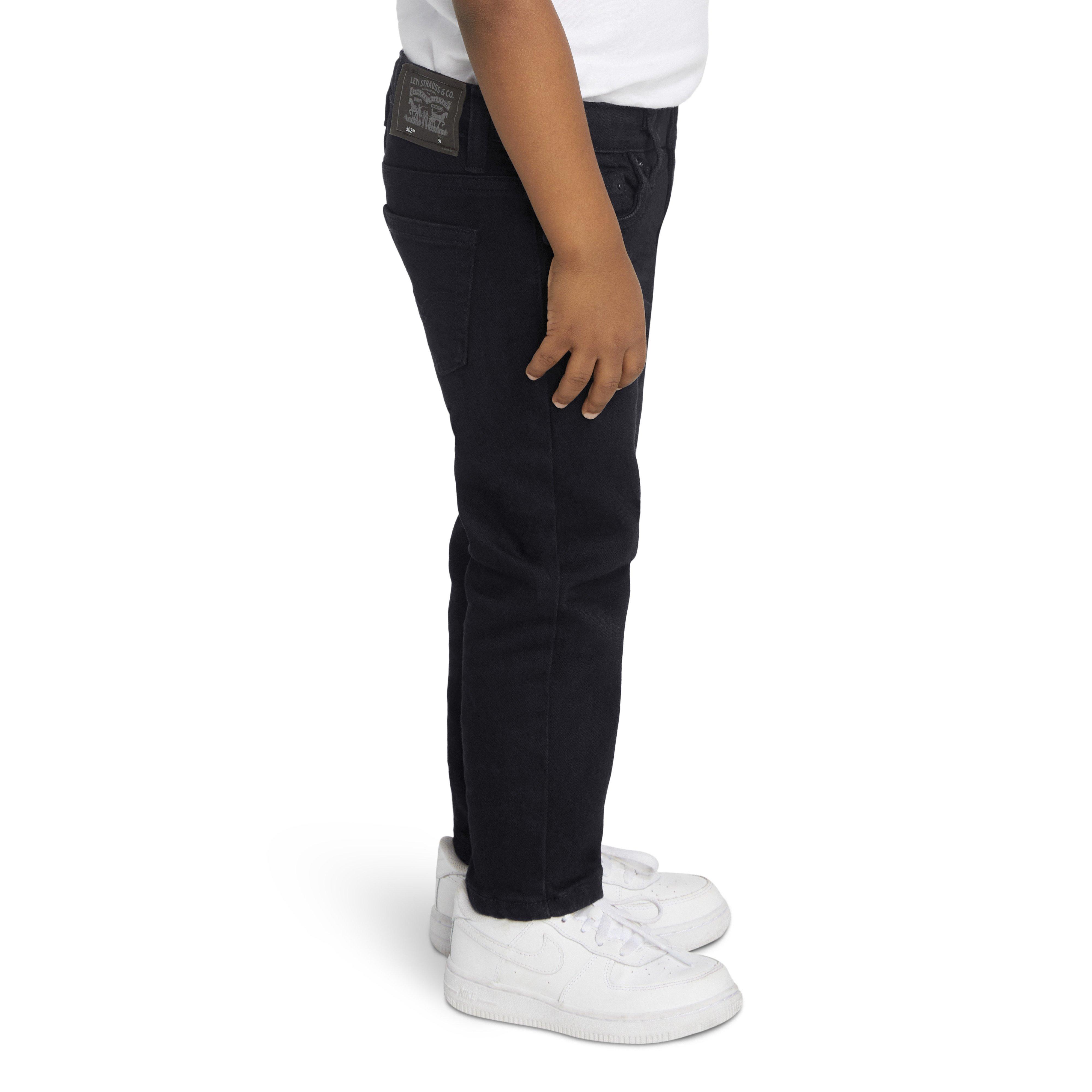 Levi's Toddler Boys' 502 Strong Performance Tapered Fit Black Wash Black Denim Jeans - BLACK Thumbnail View 3
